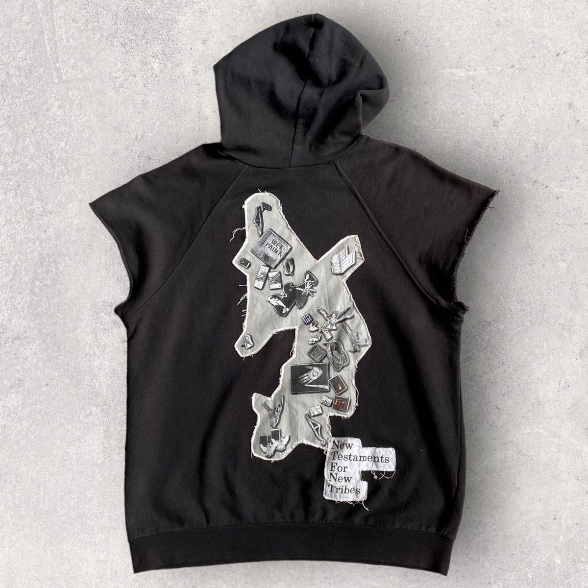 Pre-owned Raf By Raf Simons X Raf Simons New Testaments For New Tribes Patch Hoodie In Black