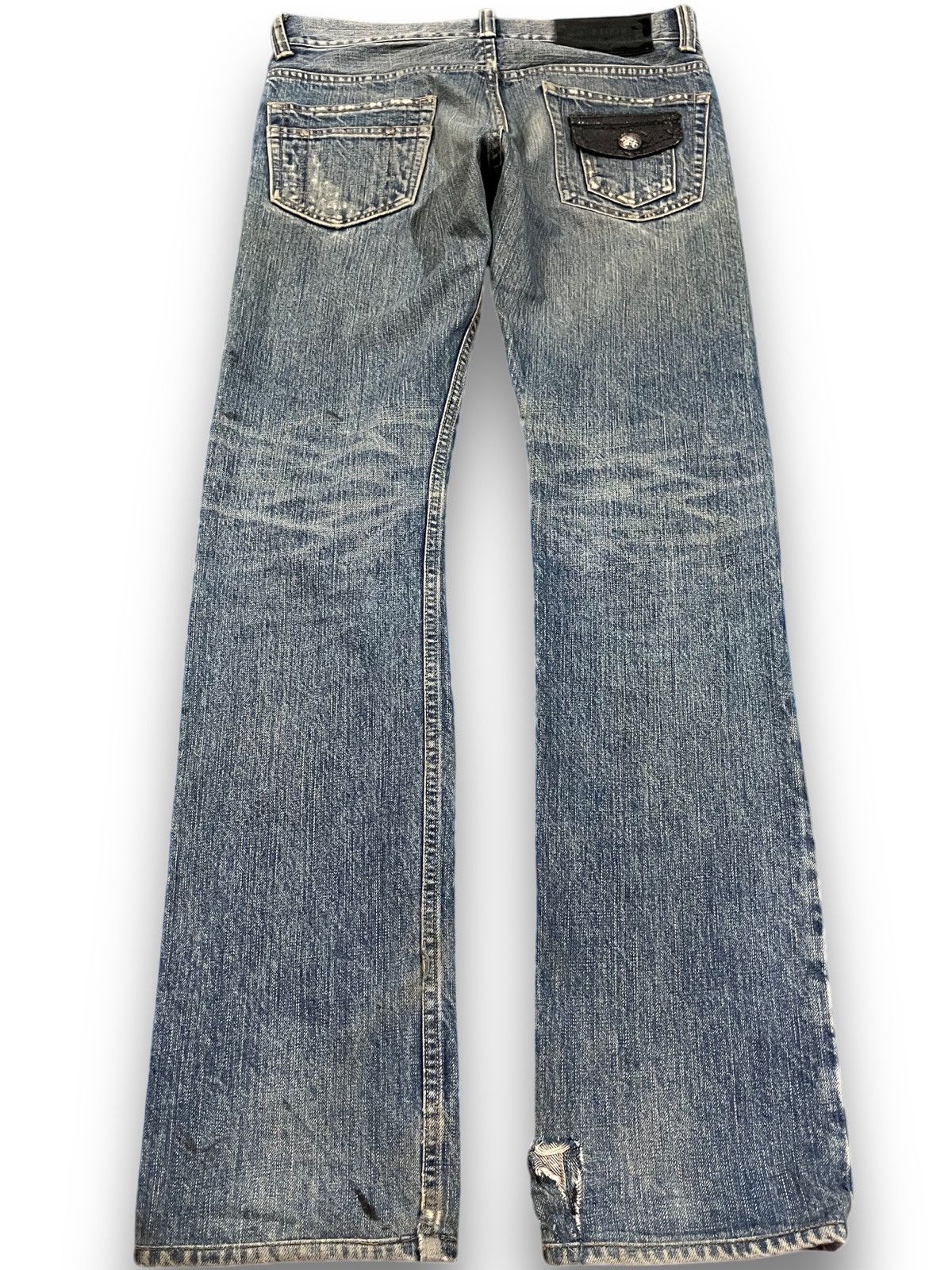5351 POUR LES HOMMES Vintage Schorl by Kazuhisa komura Mudwash Distressed Denim Size US 32 / EU 48 - 8 Thumbnail