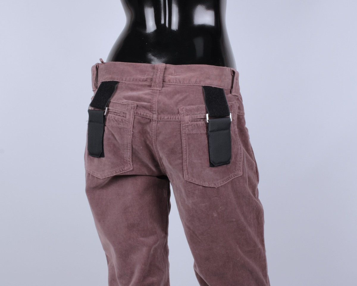 Designer × Dolce & Gabbana × Vintage DOLCE GABBANA Runway 2003 Vintage Velour Velvet Bondage Pant Size 28" / US 6 / IT 42 - 6 Thumbnail