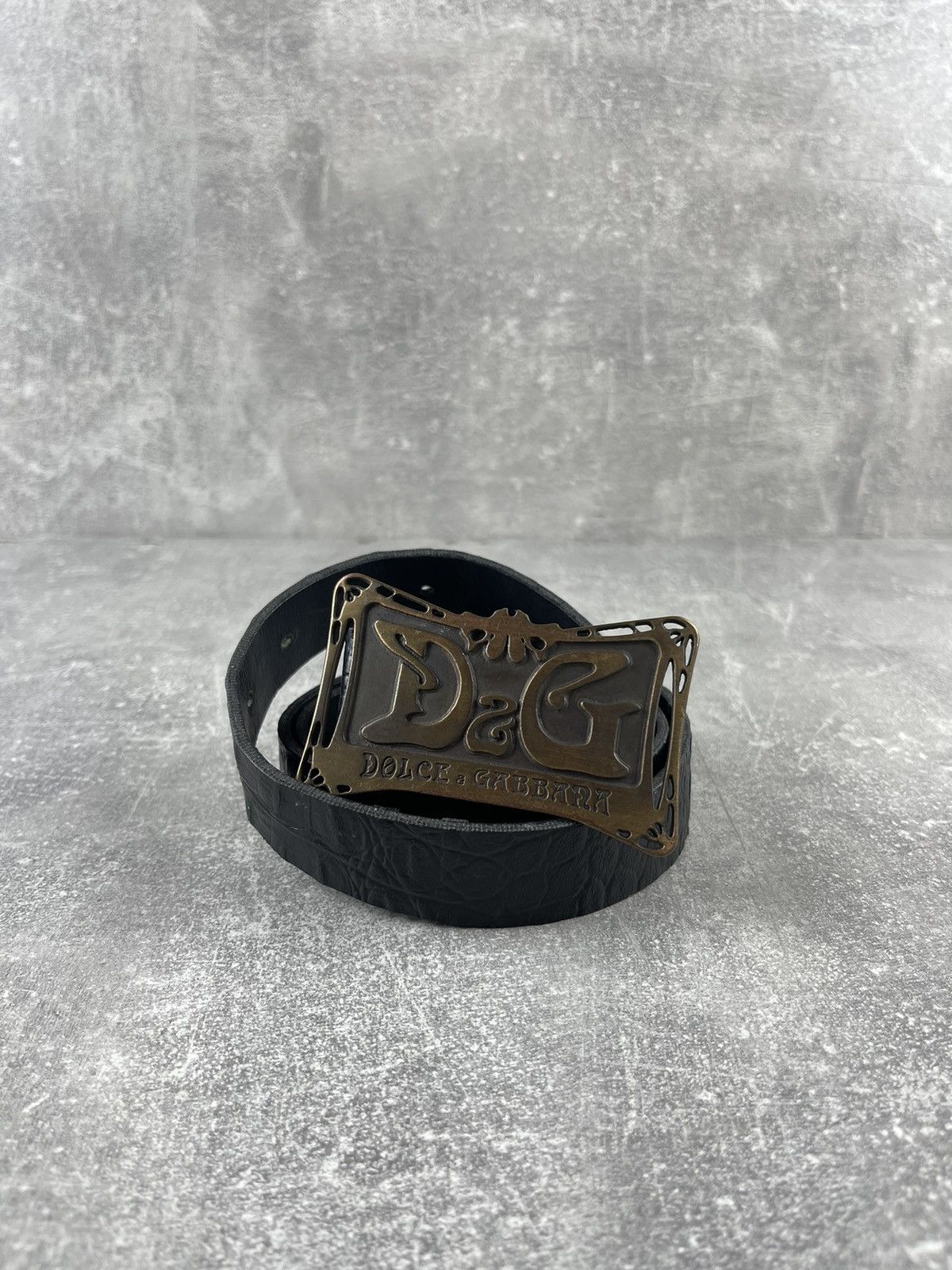 Dolce & Gabbana × Streetwear × Vintage 🔥Y2K D&G LOGO BELT WHITE