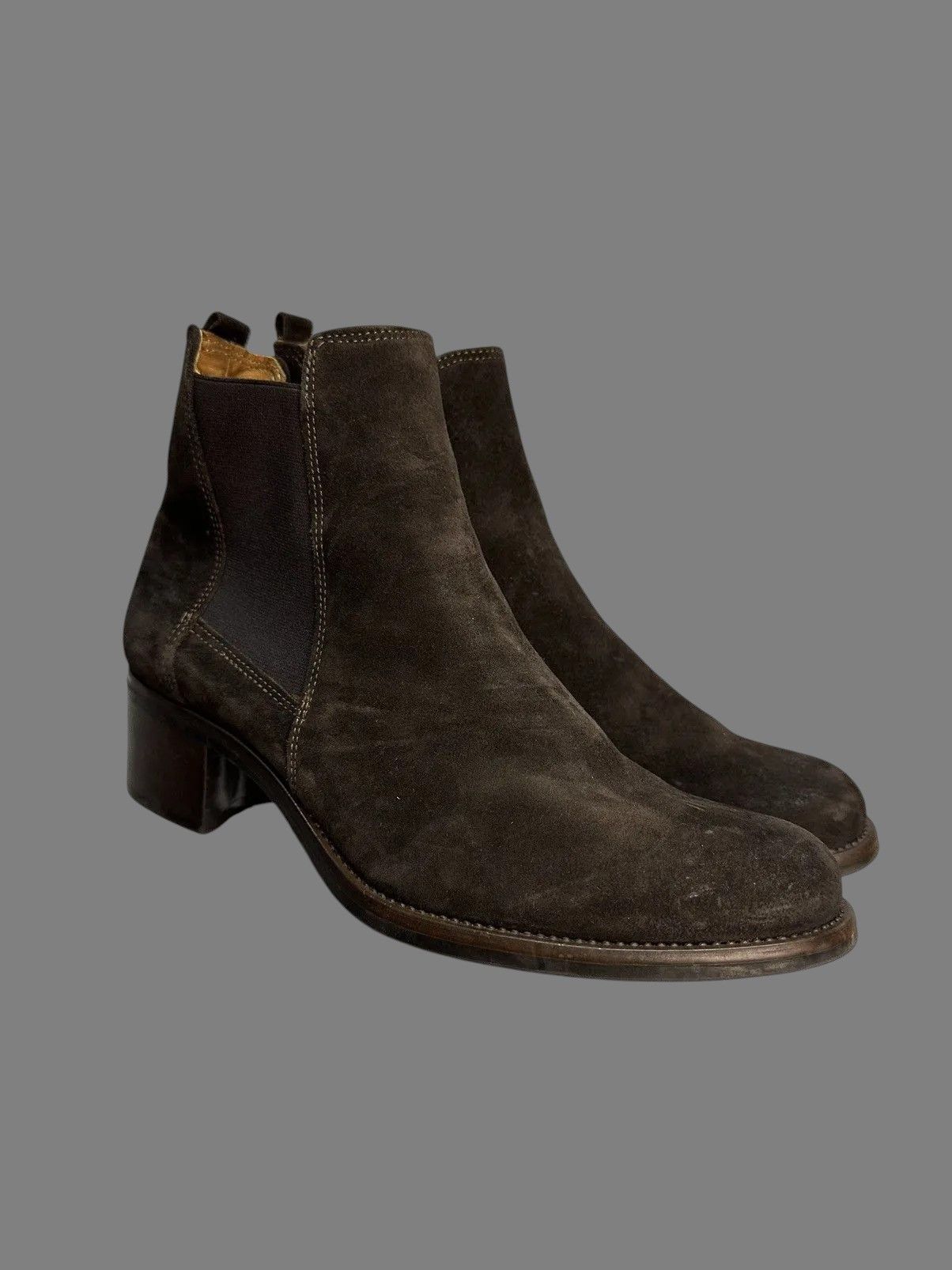 14th Addiction Franzini Brown Leather Boots Italian Elegant Retro Guidi Size US 8 / EU 41 - 8 Thumbnail