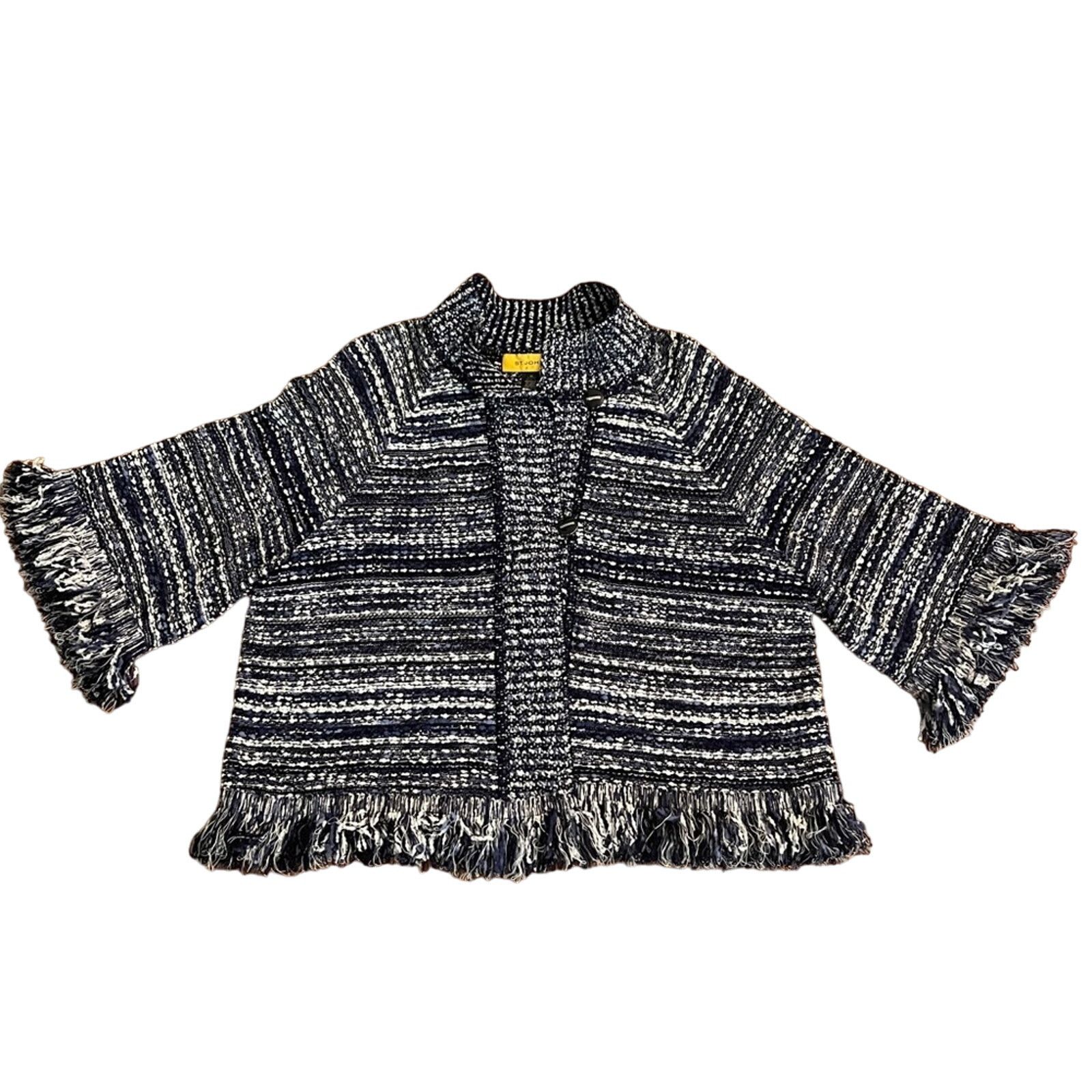 Other St. John Collection Lofty Floats 3/4 Sleeve Knit Jacket Size XL / US 12-14 / IT 48-50 - 11 Thumbnail