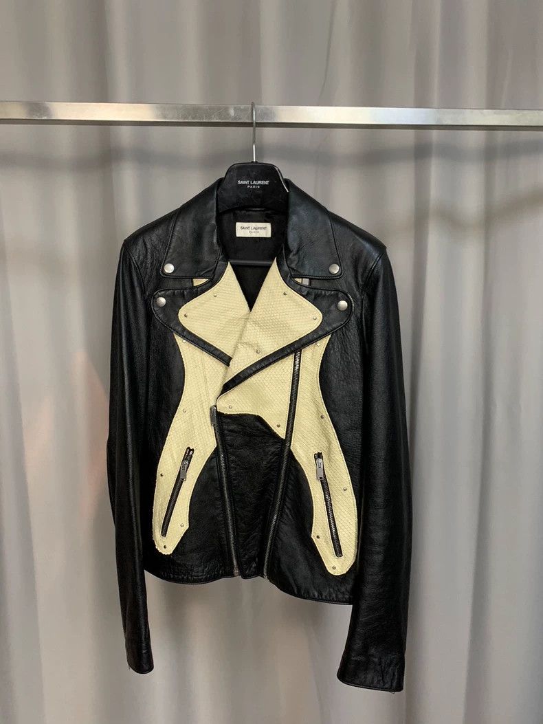 Saint Laurent Paris Saint Laurent Leather Snake Pattern Jacket Size US M / EU 48-50 / 2 - 1 Thumbnail