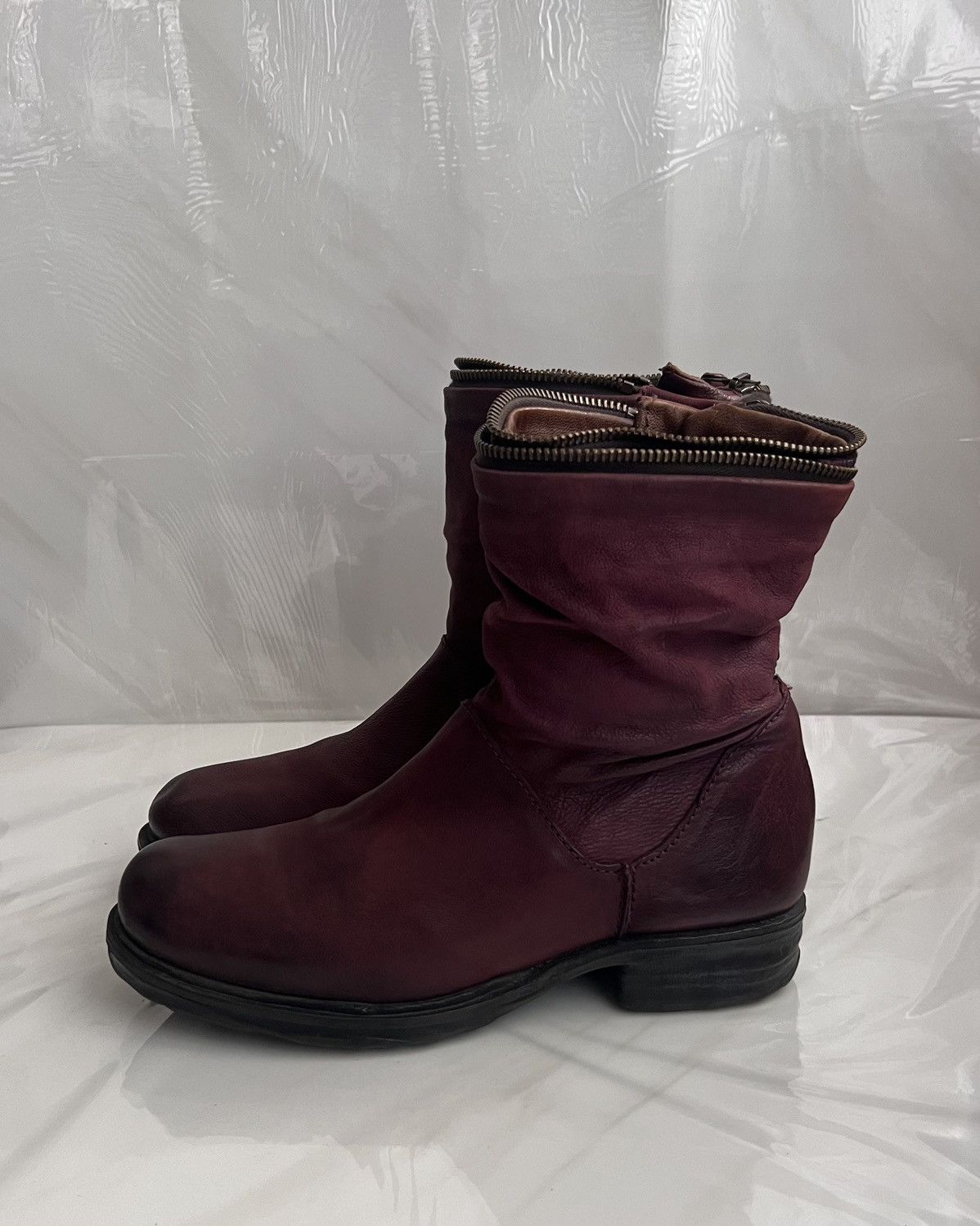 A.S.98 As 98 Airstep Zipper Boho Biker Red distressed boot Size US 8 / IT 38 - 5 Thumbnail
