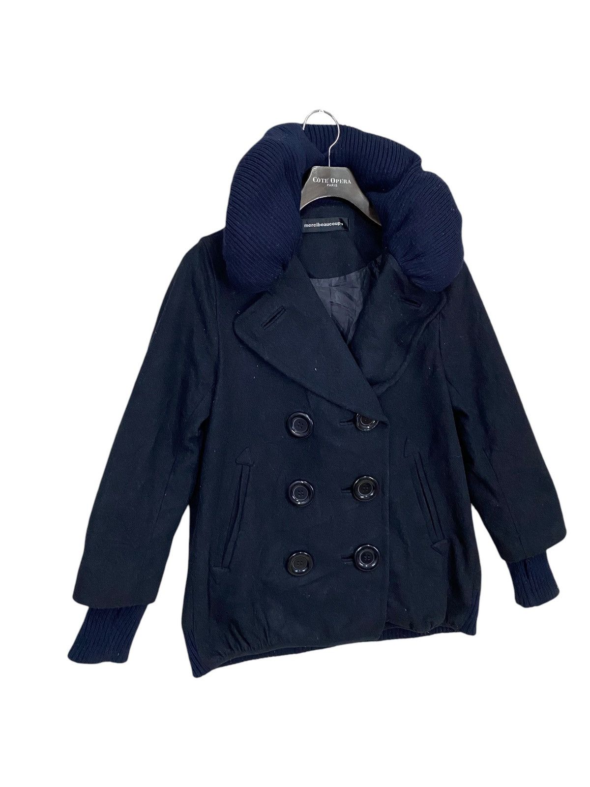 Issey Miyake × Japanese Brand × mercibeaucoup Vintage mercebuecoup issey miyake wool jacket peacoat Size US M / EU 48-50 / 2 - 2 Thumbnail