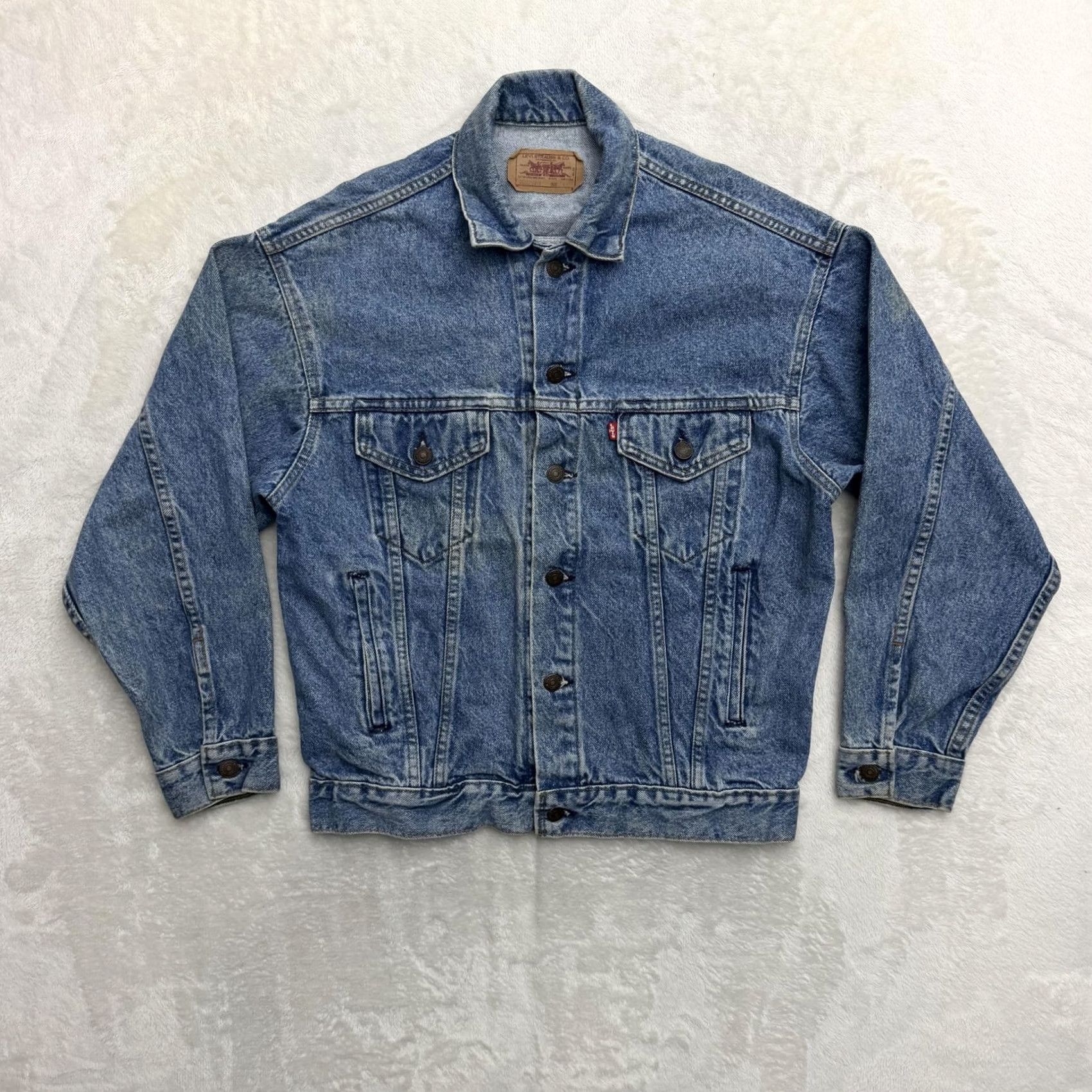 Levi's VINTAGE Levi's Jacket Mens Small Blue Denim Trucker Bomber Made USA 70507-0214 Size US S / EU 44-46 / 1 - 2 Thumbnail