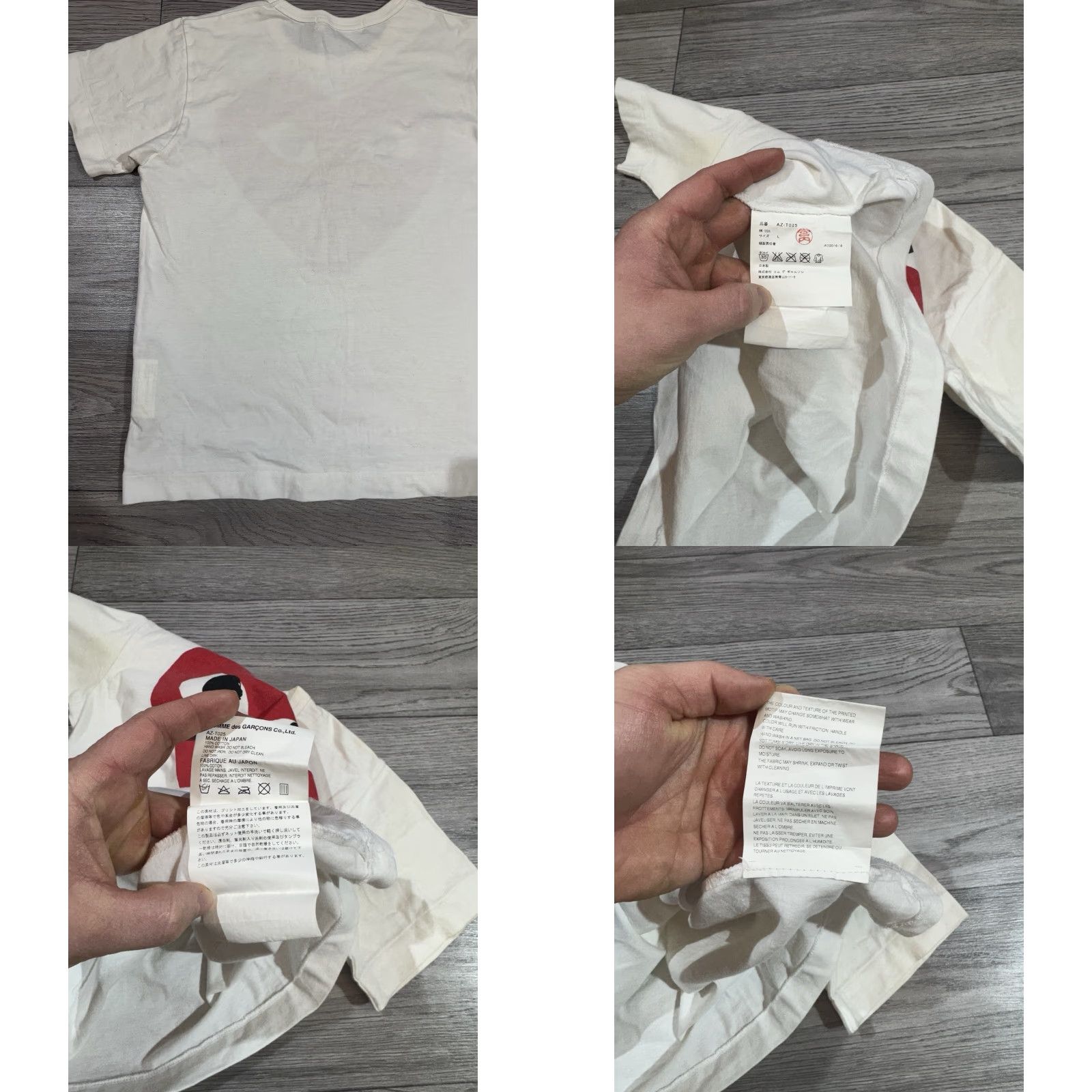 Comme des Garcons Girl VINTAGE Comme des Garçons PLAY White T-Shirt Double Red Heart Logo Women’s Size L Shirt Women L White Heart Logo 90s/90s? No Size L / US 10 / IT 46 - 11 Thumbnail