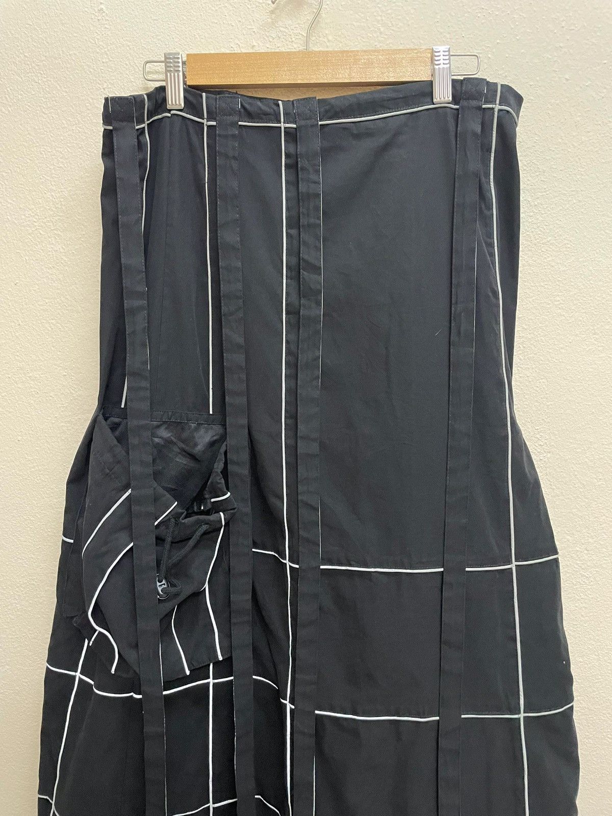 Japanese Brand VINTAGE Y2K ILLIG BONDAGE CARGO WIDE MAXI SKIRT Size 32" / US 10 / IT 46 - 12 Thumbnail