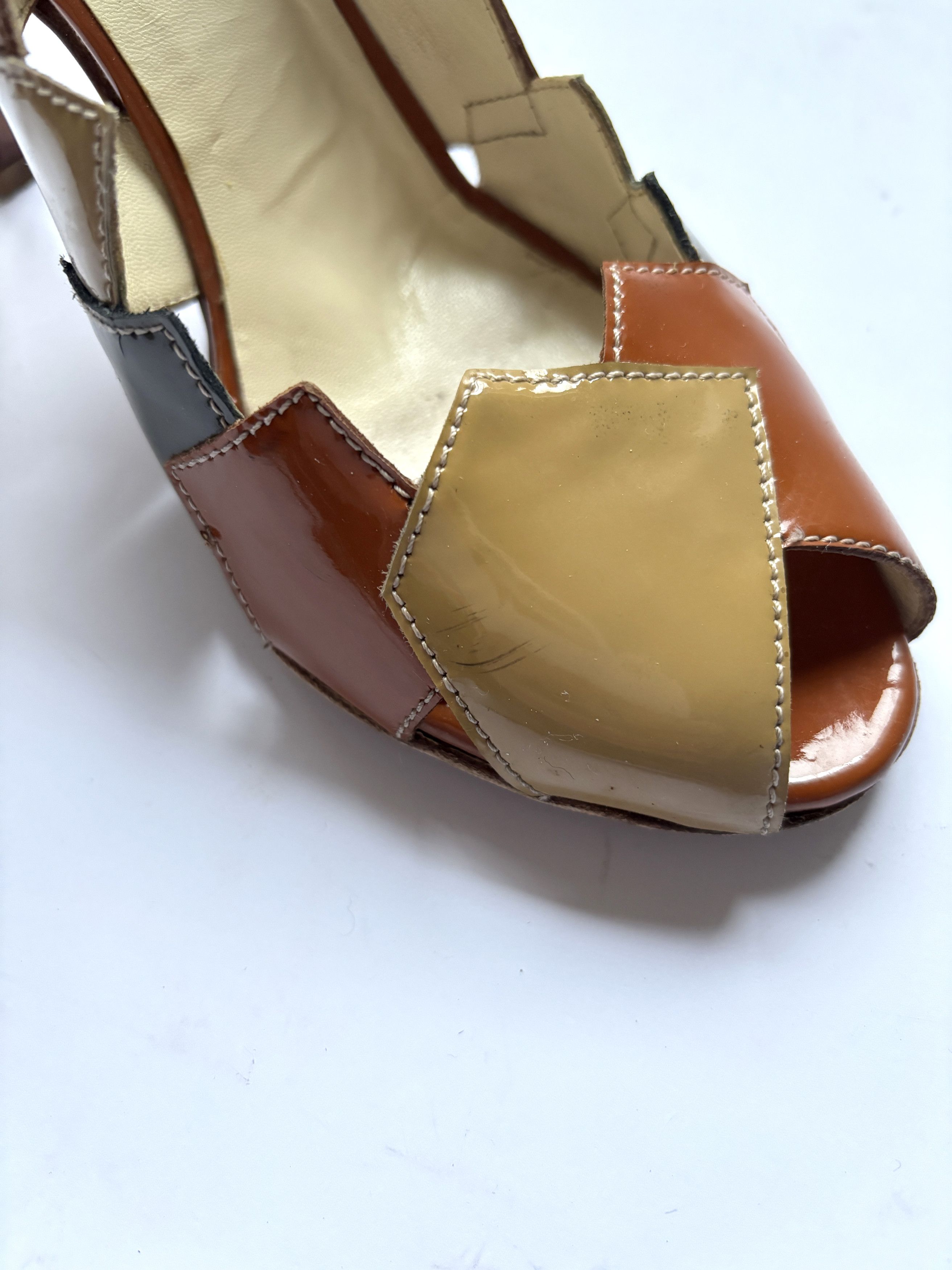 Miu Miu ⚡️QUICK SALE⚡️Miu Miu Patent Peep-Toe Heels Pumps Size US 9 / IT 39 - 10 Thumbnail