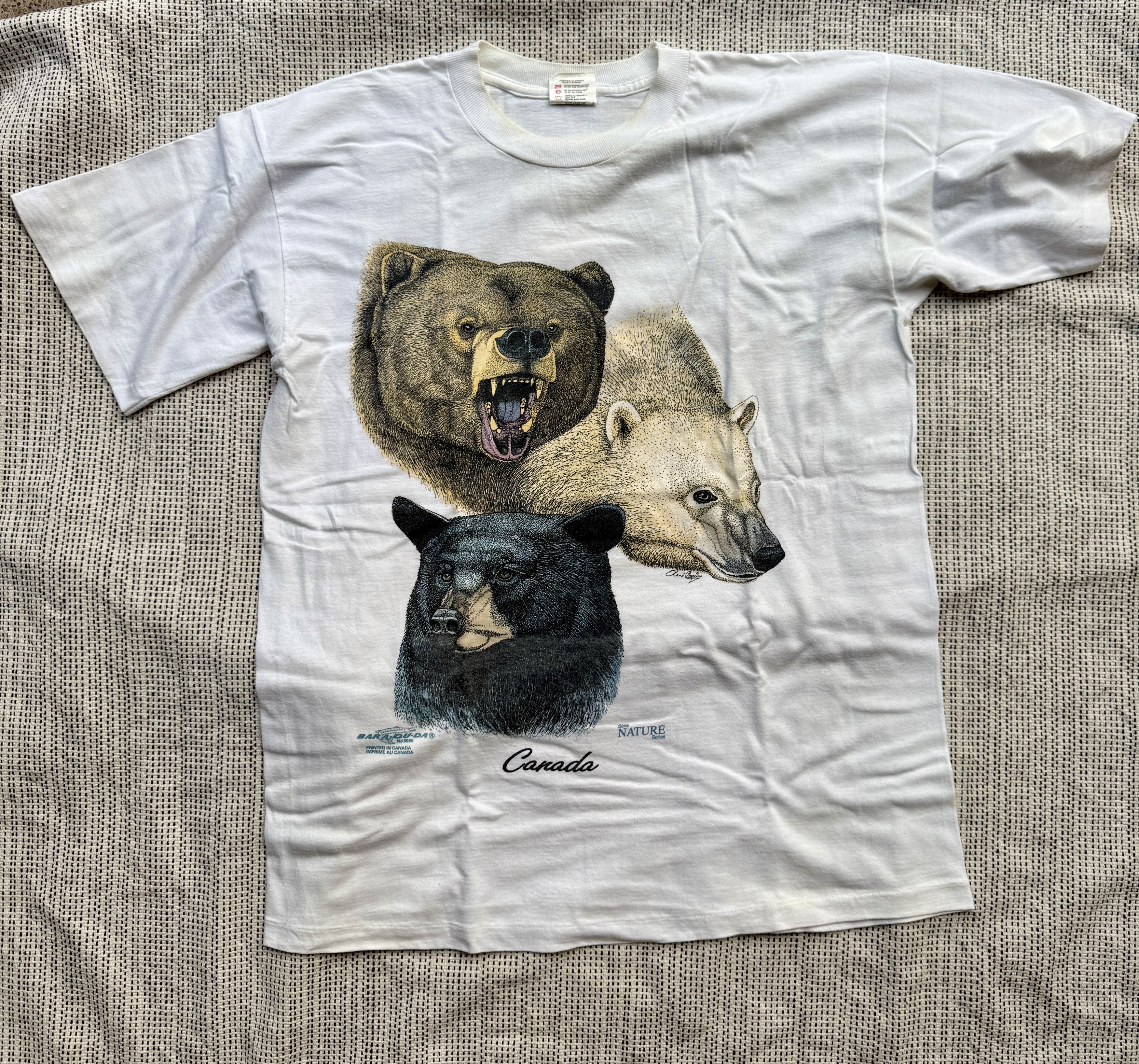 Vintage Vintage bear Serie nature Bara qu da single stitch t shirt Size US M / EU 48-50 / 2 - 1 Thumbnail
