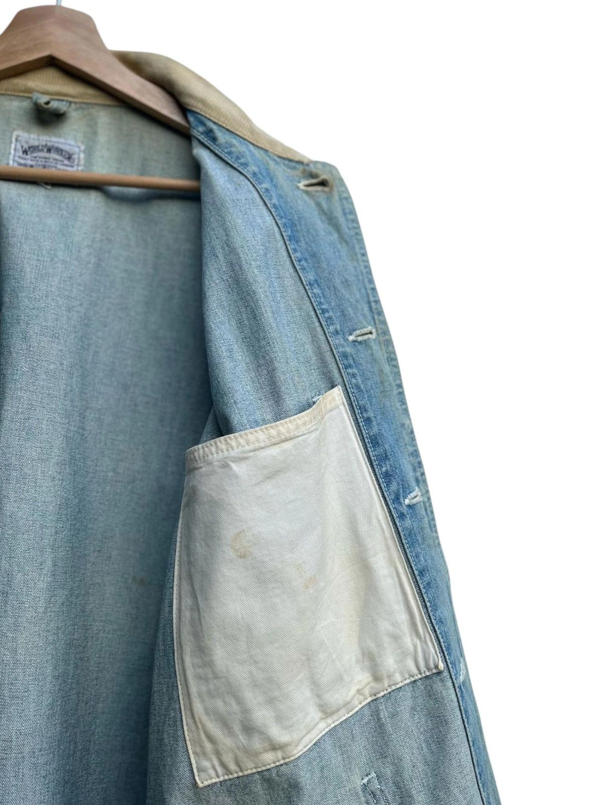 Big John × Universal Works Vintage 70’s Big John World Workers Denim Chore Jacket Size US L / EU 52-54 / 3 - 9 Thumbnail