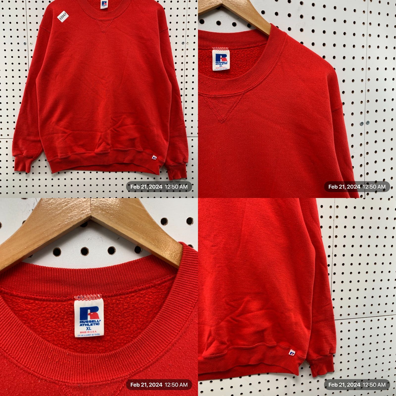 Russell Athletic Vintage Russell Athletic Crewneck Sweatshirt Mens XL Red 80s 90s USA Fleece Cotton Gym & Training Size US XL / EU 56 / 4 - 8 Thumbnail