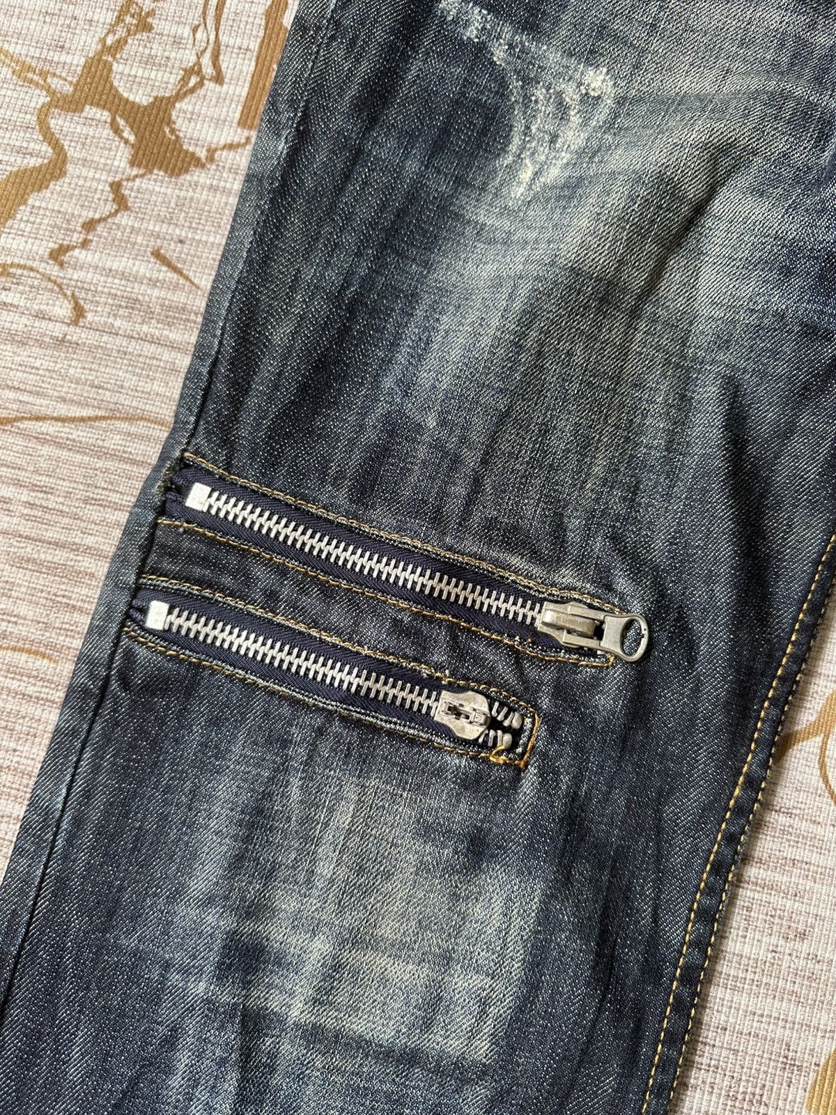 semanticdesign Semantics Design Multi Zipper Distressed Denim Size US 31 - 8 Thumbnail