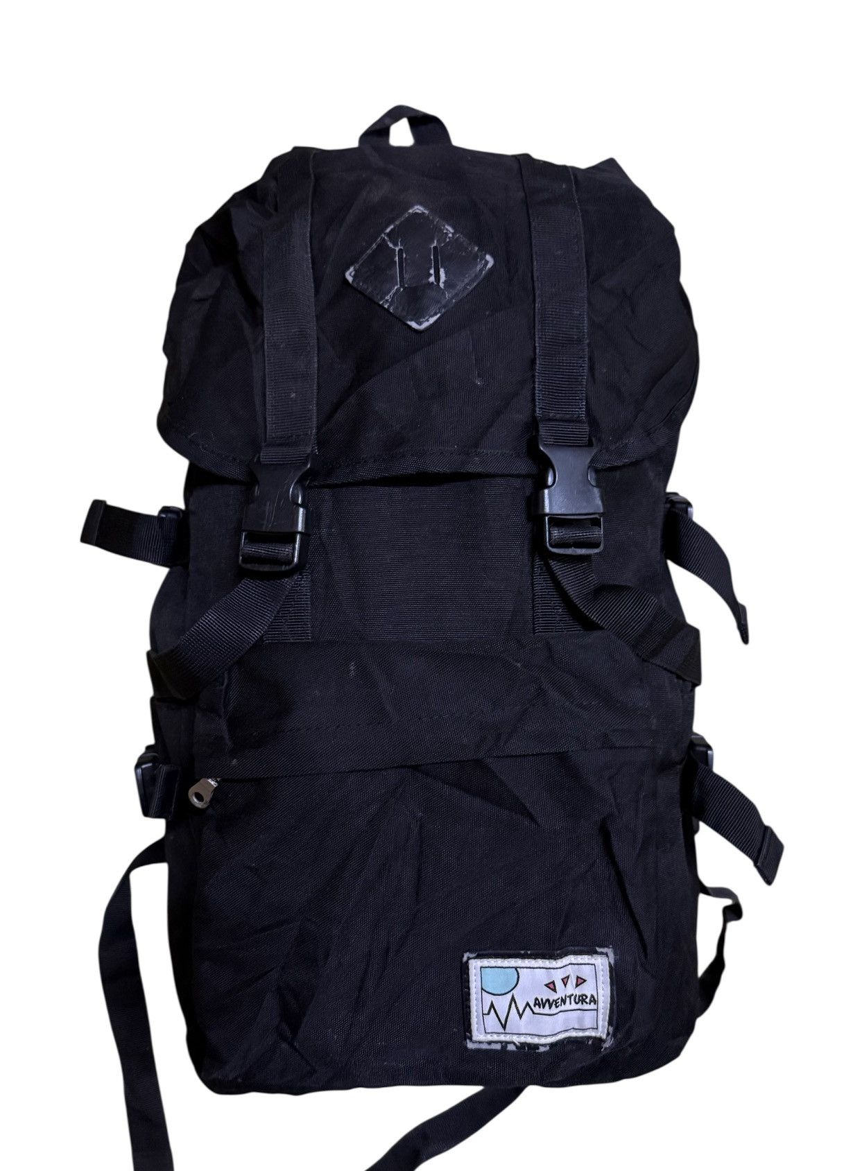 Japanese Brand AWENTURA Black Bagpack Vintage Size ONE SIZE - 1 Thumbnail