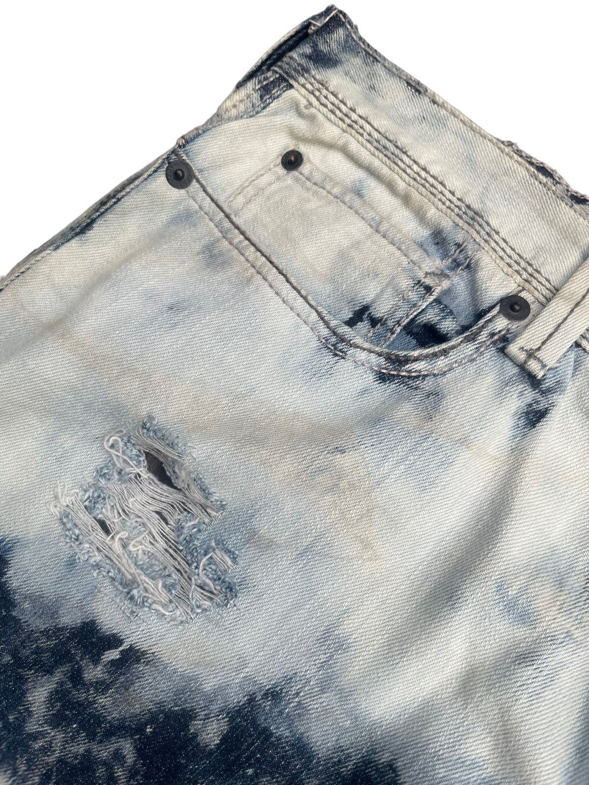 DKNY × Designer DKNY Bleach & Distresed Denim Size US 40 / EU 56 - 7 Thumbnail