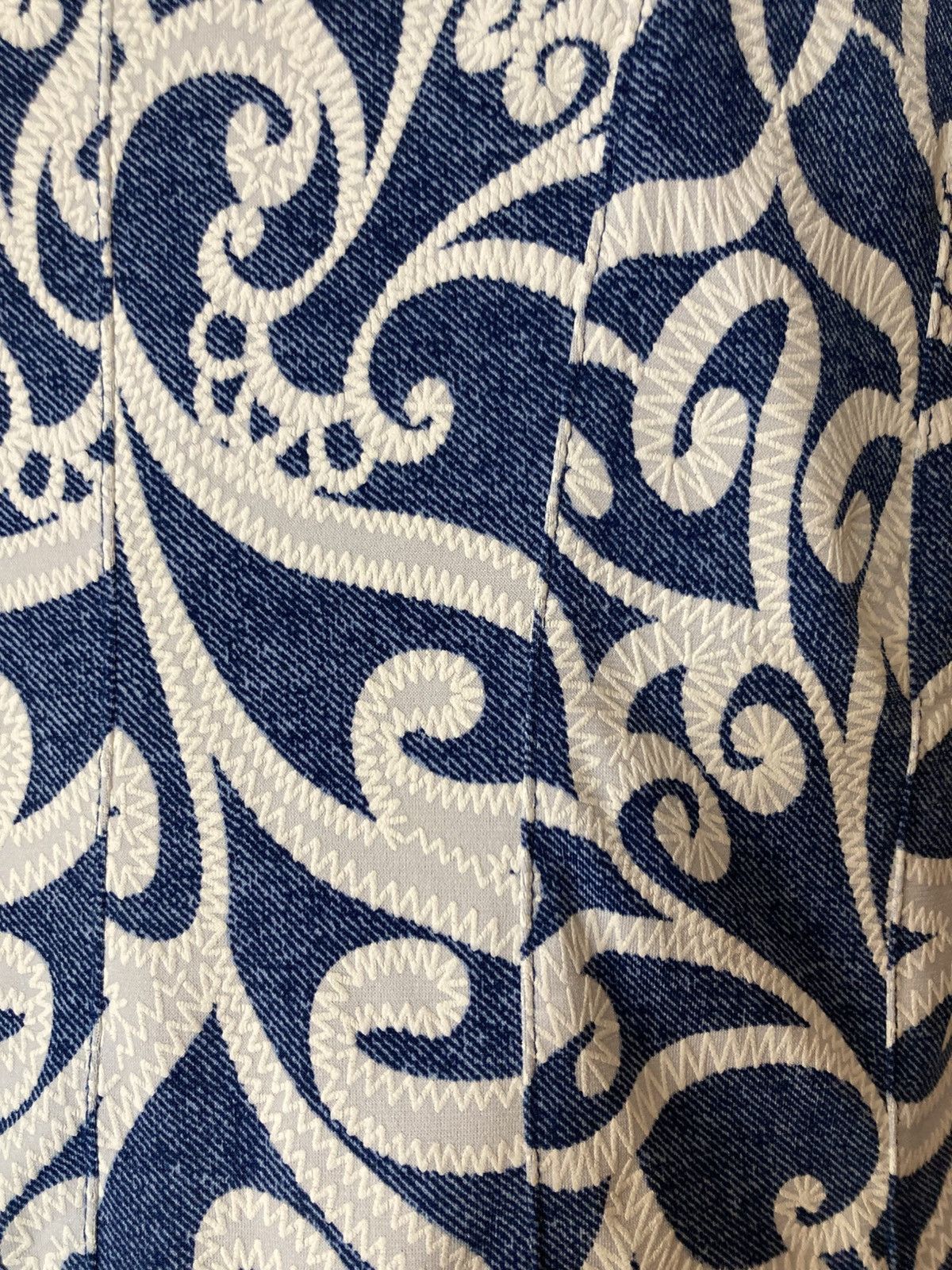 Other Sami & Jo blue /white stitching pleated bottom blouse Size XXL / US 16-18 / IT 52-54 - 3 Thumbnail
