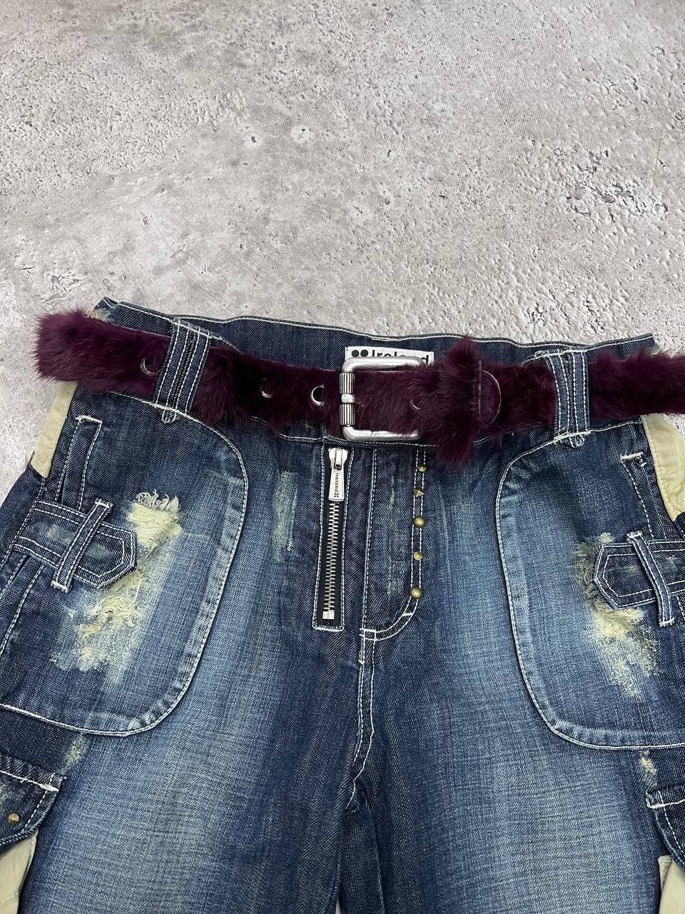 Japanese Brand × Vintage Vintage Belts Y2K fur Punk leather belt Japanese Size ONE SIZE - 2 Thumbnail