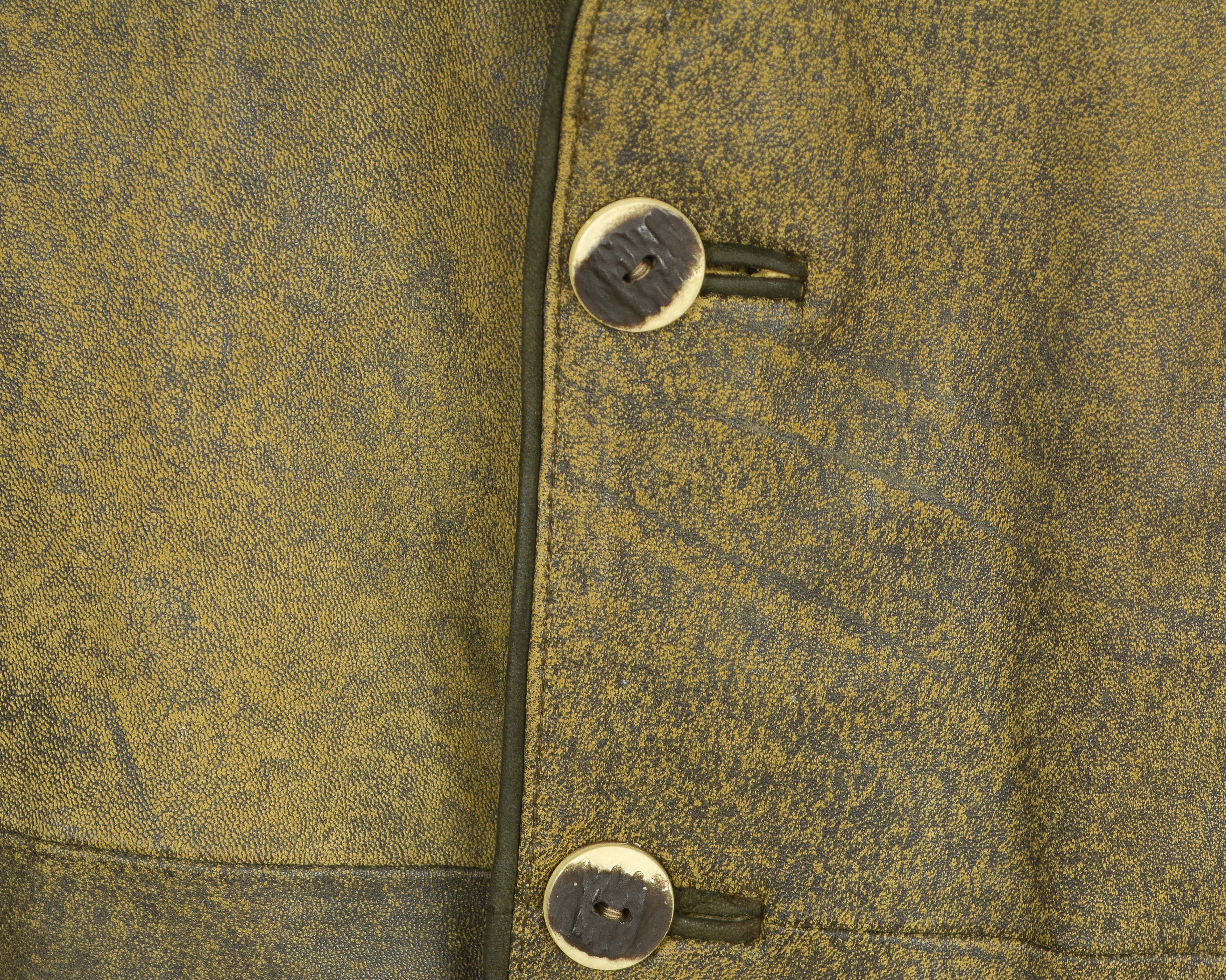 Leather Men Trachten Jacket EU 58 Suede Over Coat 3XL Blazer VTG Size 48R - 8 Thumbnail