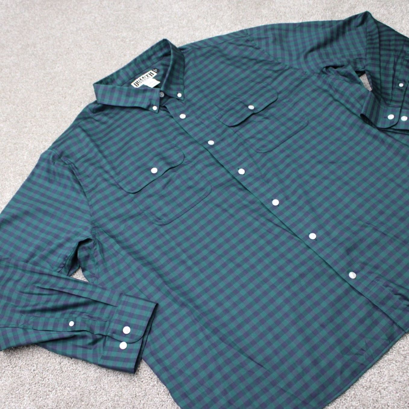 Vintage Duluth Shirt Men 3XL XXXL Green/Blue Plaid Untucked Soft Skills Standard Fit L/S Button-Up Casual Classic Mens Size US XXL / EU 58 / 5 - 5 Thumbnail