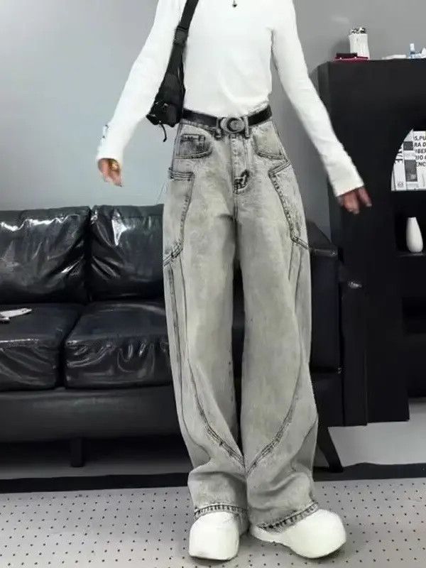 Japanese Brand × Jean Retro casual high street wide leg jeans Size US 32 / EU 48 - 3 Thumbnail