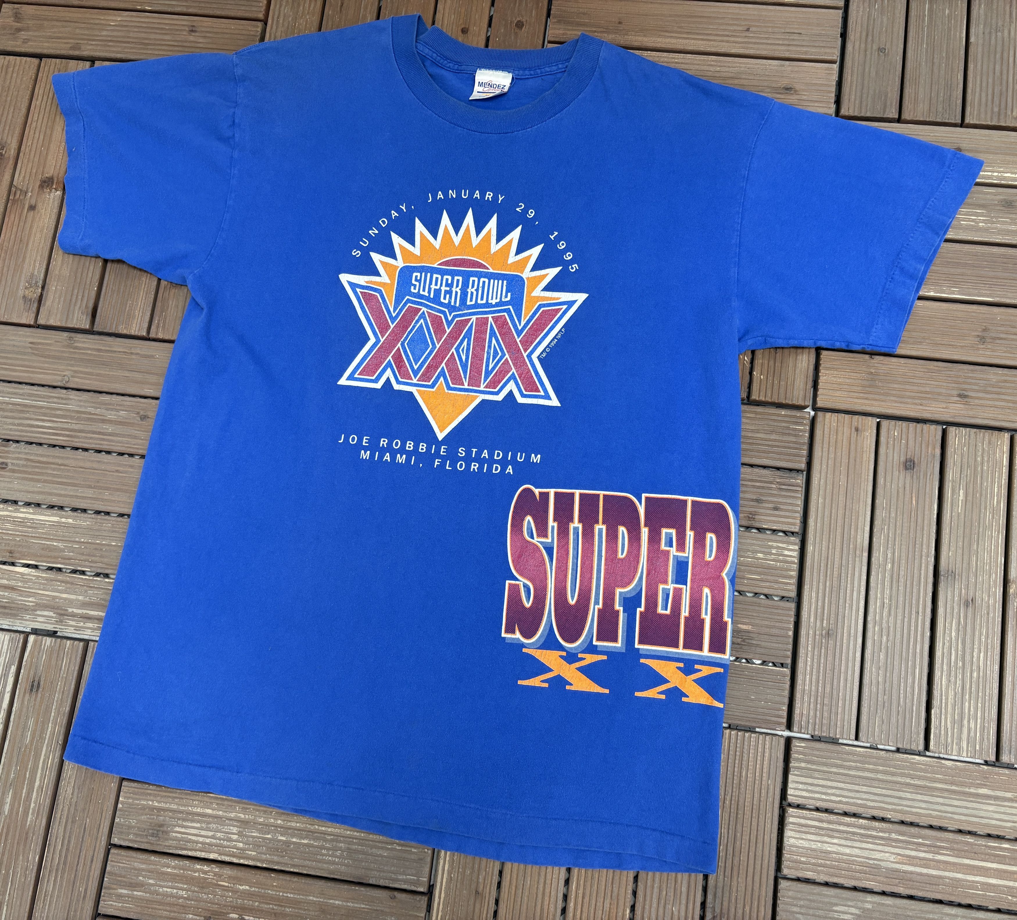 Vintage Super Bowl XXIX Vintage Made in USA Blue T-Shirt Tee Size US XL / EU 56 / 4 - 3 Thumbnail