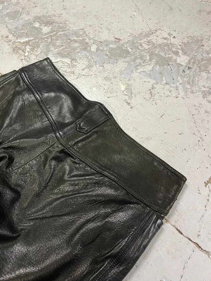 Roberto Cavalli FW2000 Roberto Cavalli Black Low Waist Leather Pants Size US 32 / EU 48 - 8 Thumbnail