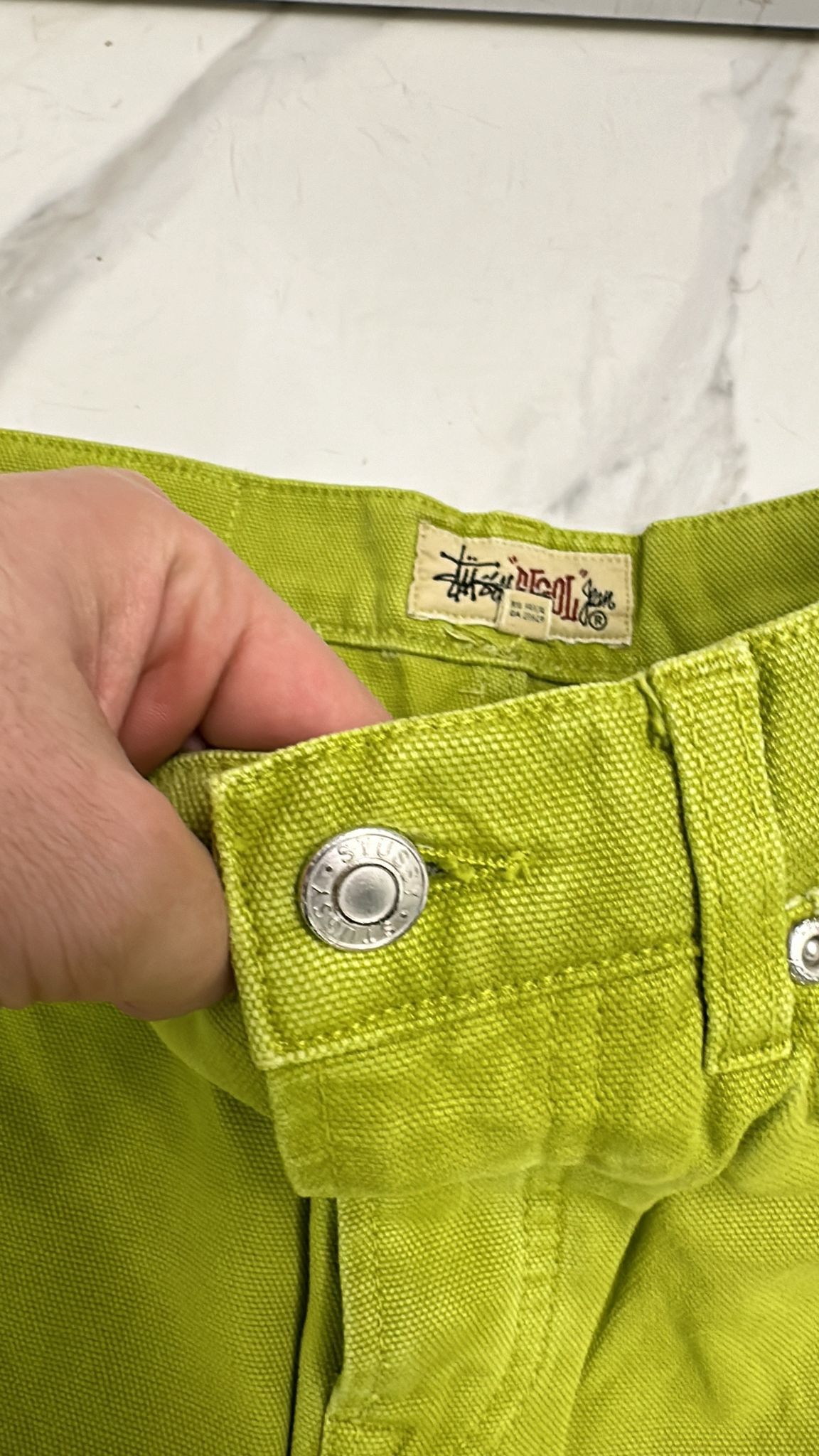 Stussy × Vintage Stussy Big Ol' Jean Washed Canvas “Cactus” 28 Size US 28 / EU 44 - 5 Thumbnail