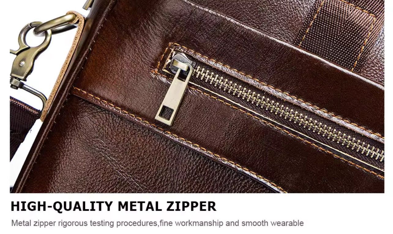 Leather Vintage Brown Leather Duffel Bag | Premium Travel Weekender Size ONE SIZE - 14 Thumbnail