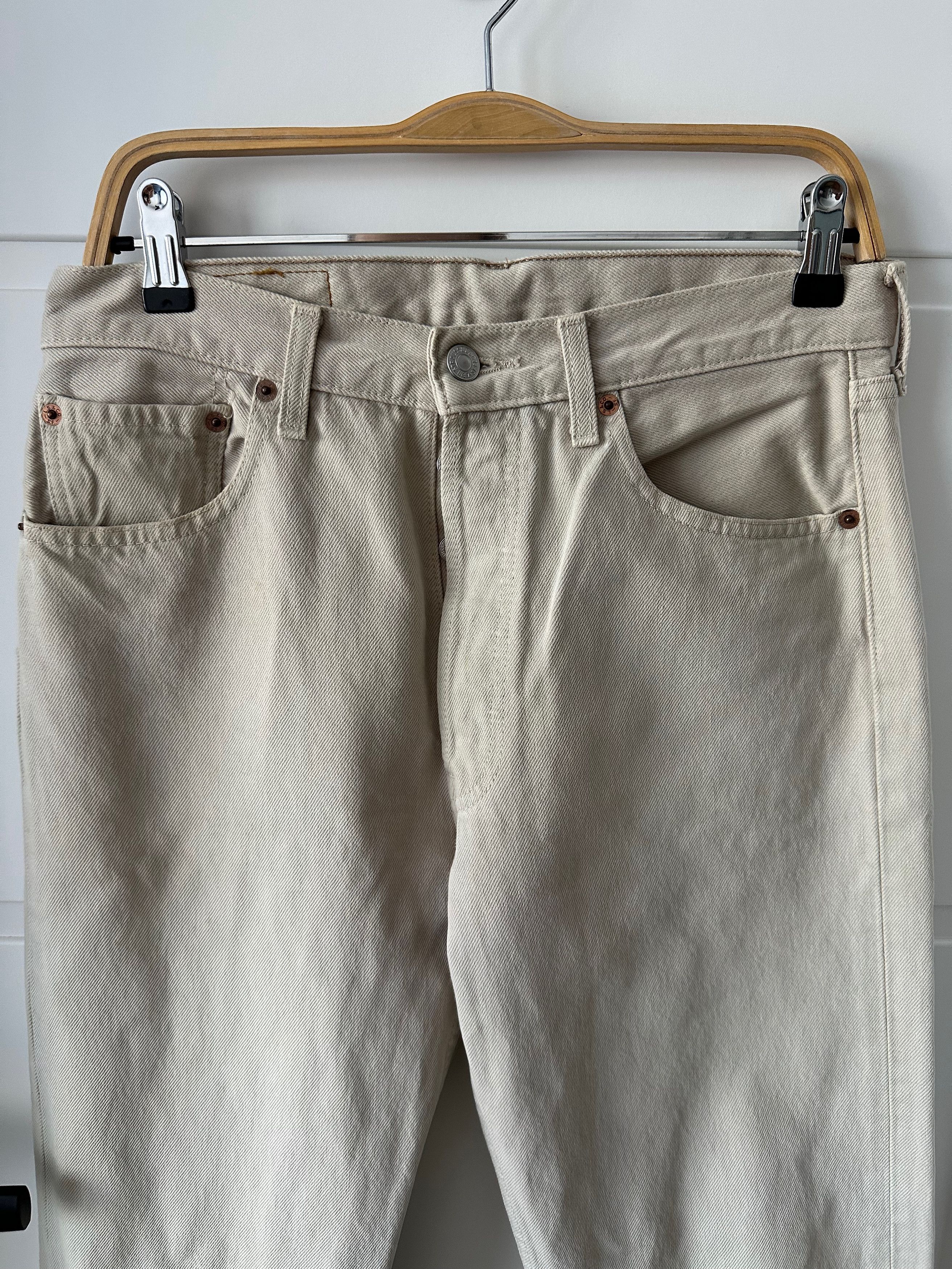 Levi's 90's Levi's 501 Red Rab vintage denim ivory jeans pants Size US 31 - 3 Thumbnail