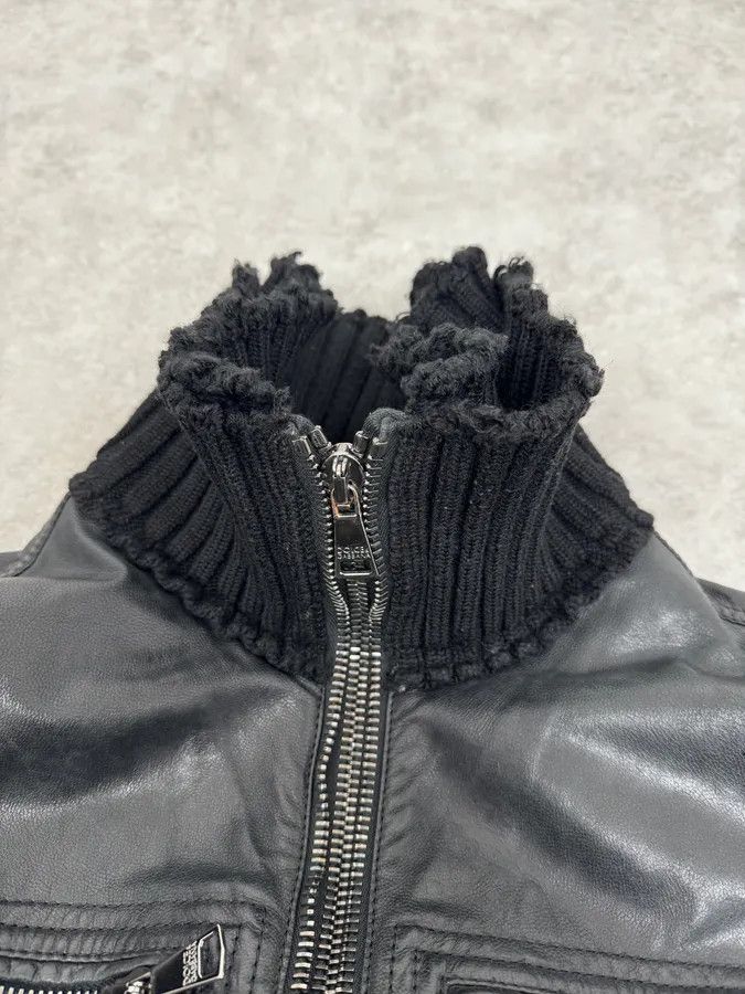 Dolce & Gabbana 2000s Dolce & Gabbana Multi-Zip Black Leather Distressed Jacket Size US M / EU 48-50 / 2 - 8 Thumbnail