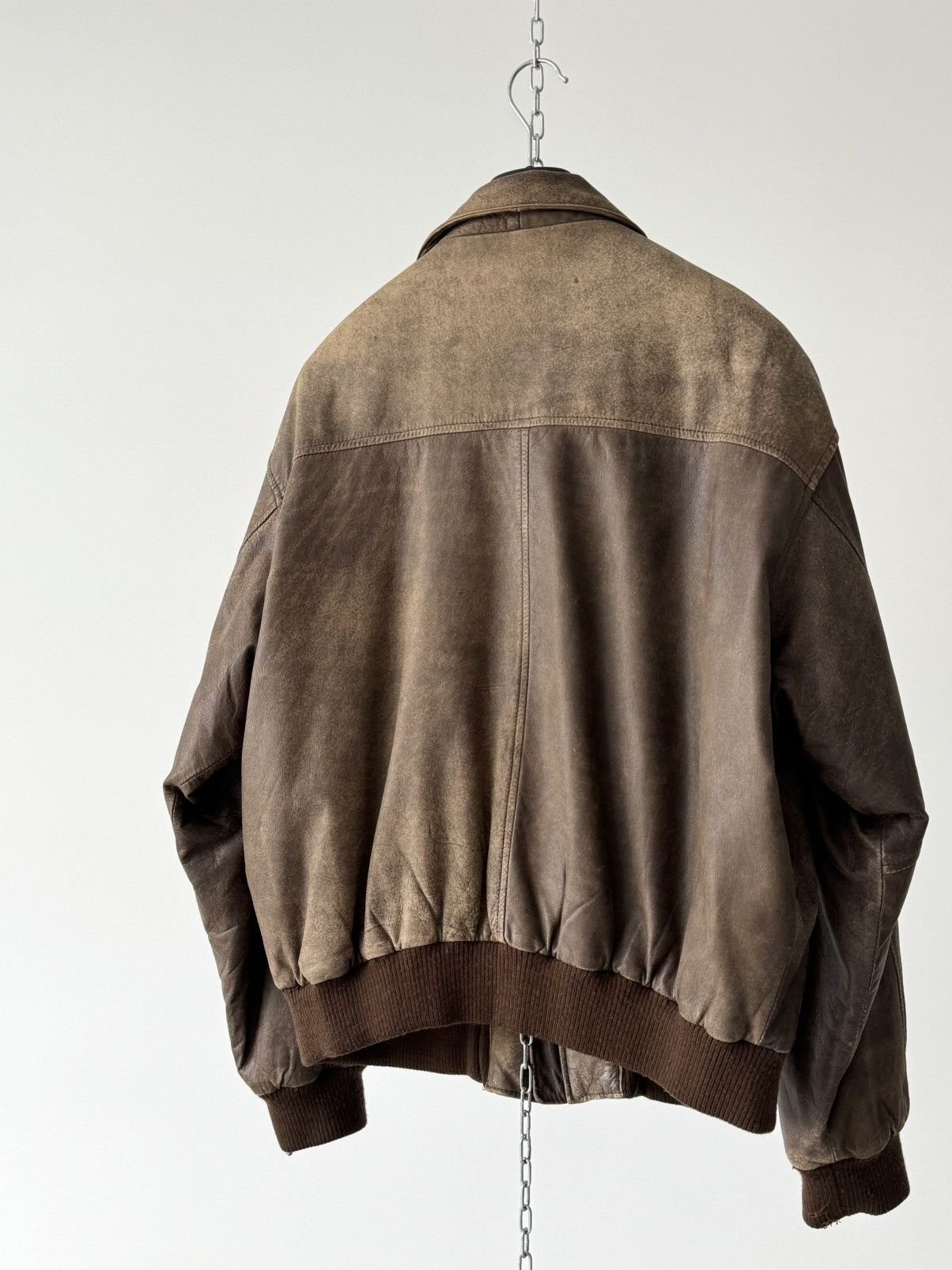 Japanese Brand × Vintage Vintage Aviator A2 Flying Faded Brown Leather Jacket Size US L / EU 52-54 / 3 - 7 Thumbnail