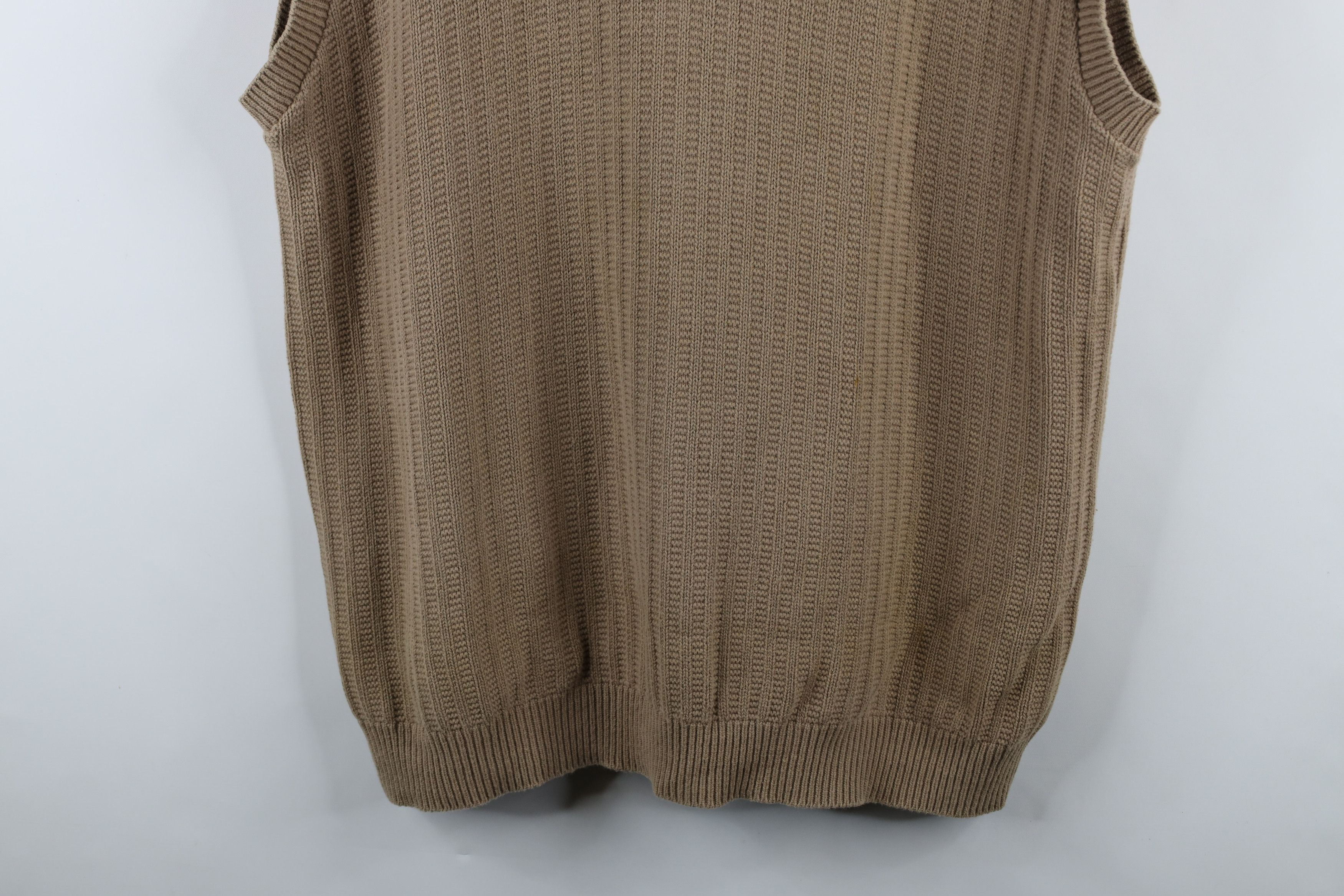 Vintage Vintage 90s Streetwear Ribbed Knit V-Neck Sweater Vest USA Size US XL / EU 56 / 4 - 3 Thumbnail