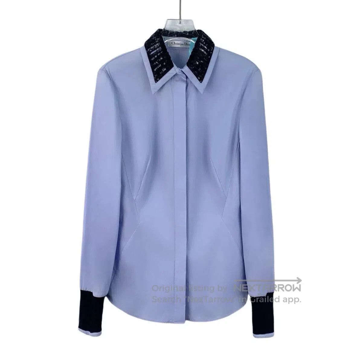 Dior dior blue sequined cotton long sleeve shirt. Size US S / EU 44-46 / 1 - 1 Thumbnail