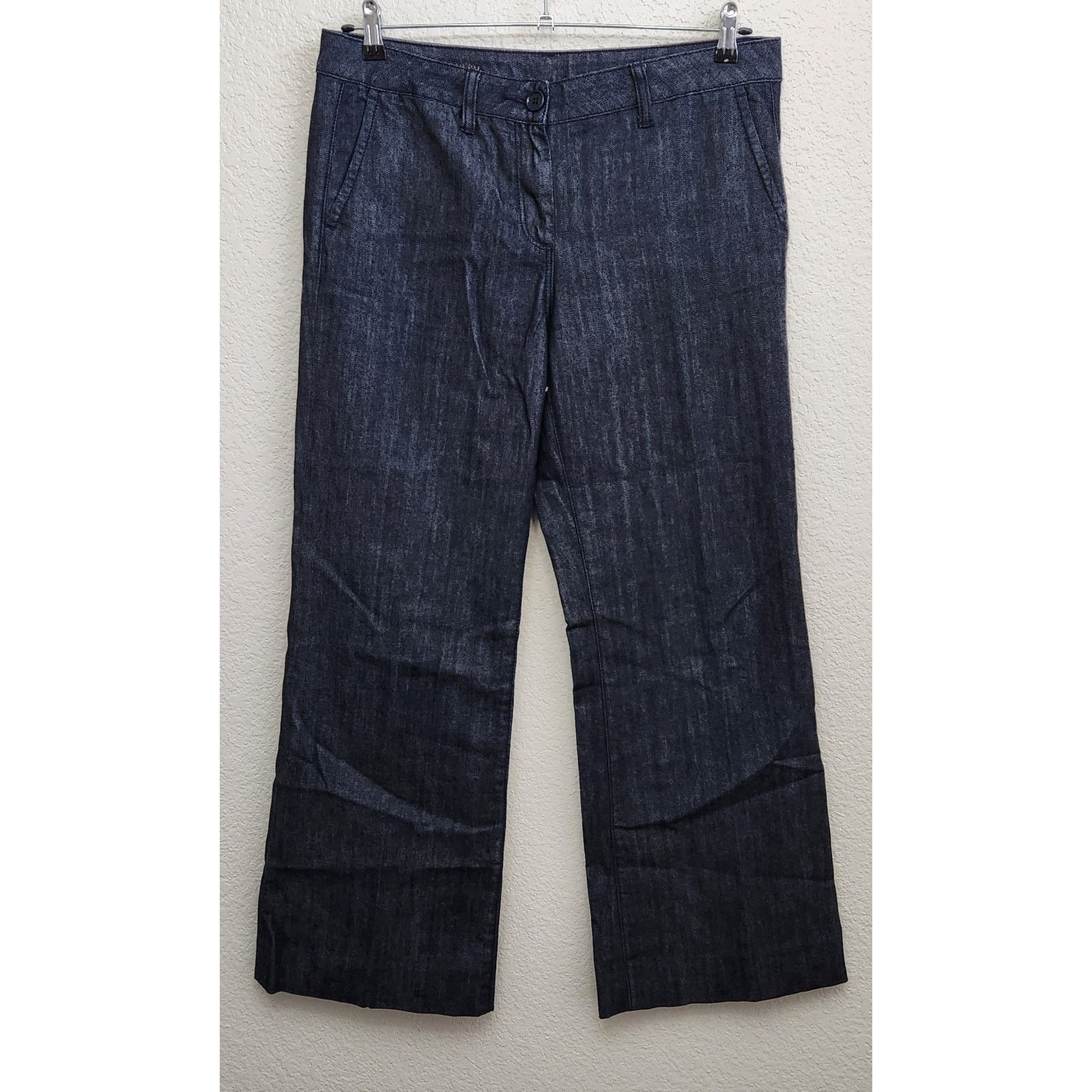 Other Trouser Blue Wide Leg Slashed Pockets Flat Front Jeans 12 31 Size 34" / US 12 / IT 48 - 1 Thumbnail