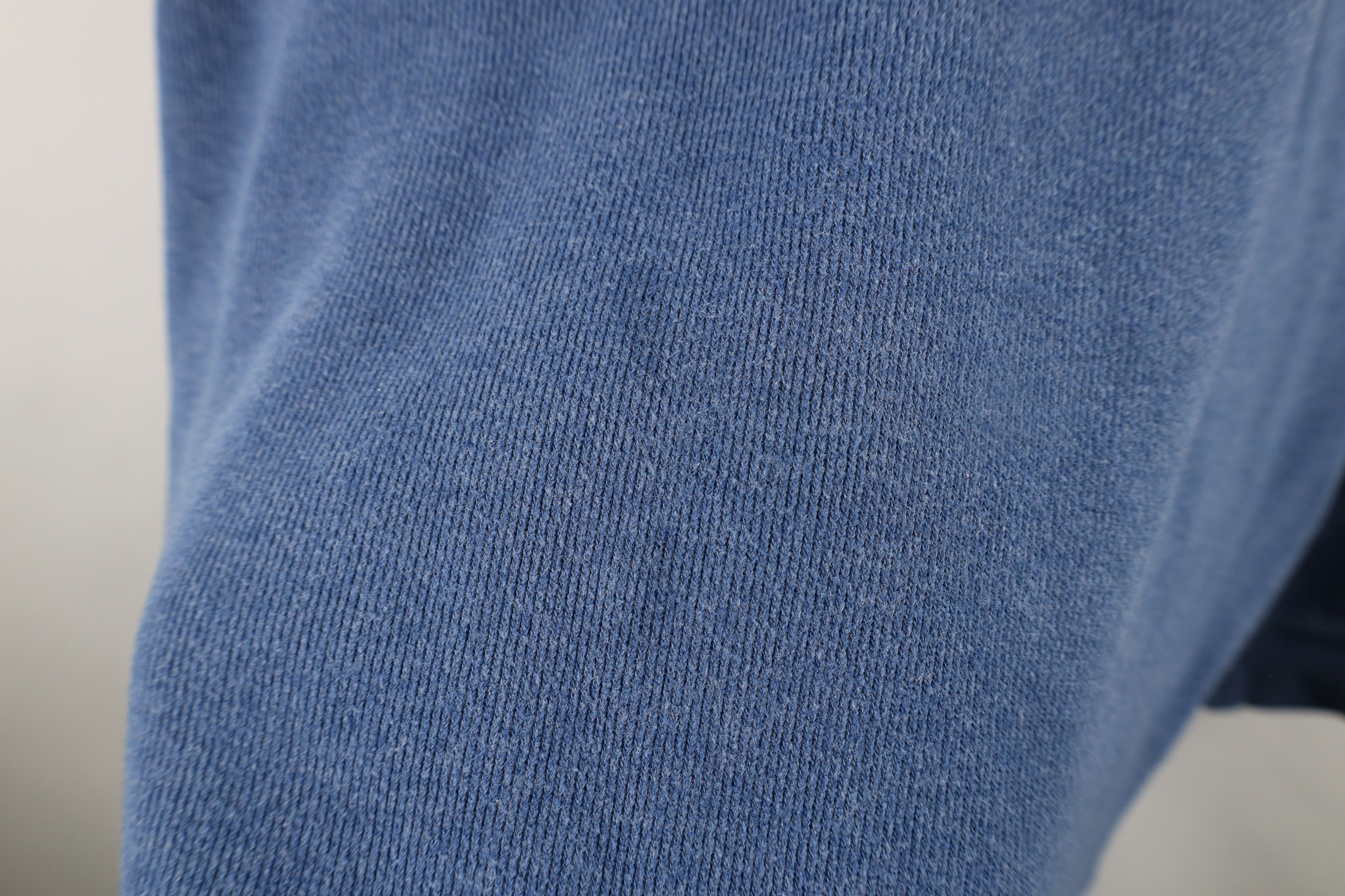 Ralph Lauren × Vintage Vintage 90s Ralph Lauren Ribbed Knit Half Zip Sweater Blue Size US XL / EU 56 / 4 - 6 Thumbnail