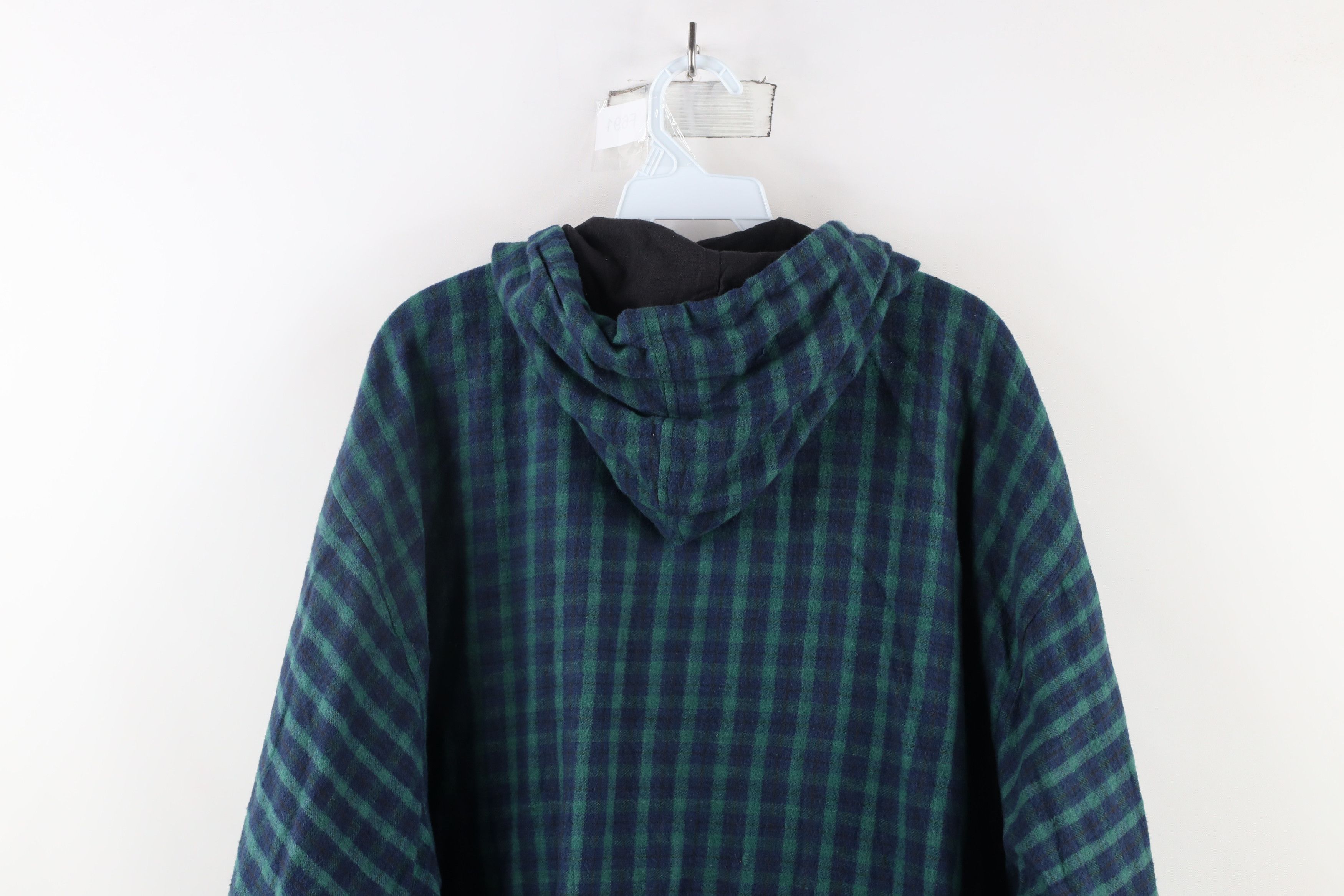 Vintage Vintage 90s Streetwear Flannel Hooded Anorak Jacket Plaid Size US L / EU 52-54 / 3 - 11 Thumbnail