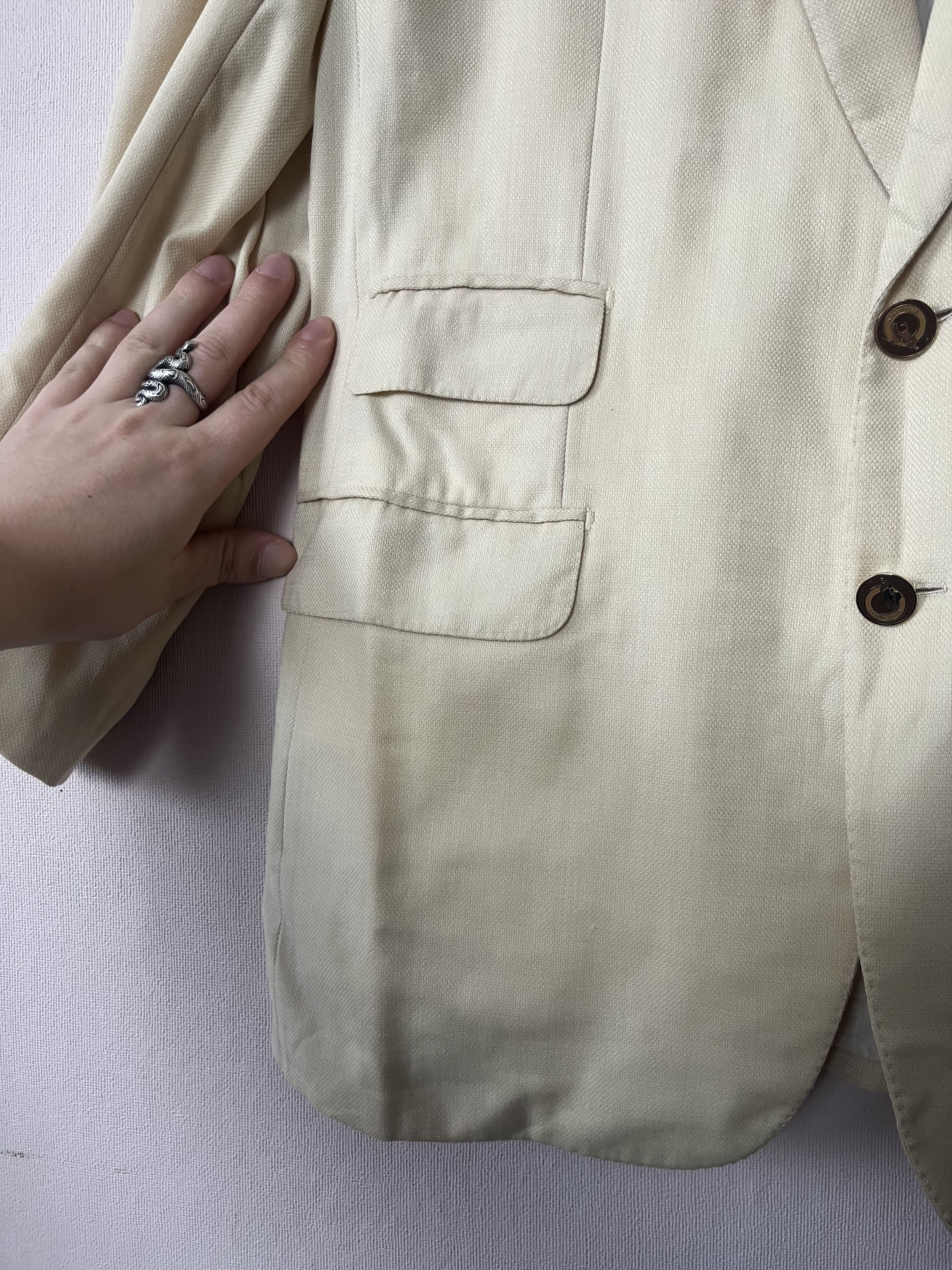 Brioni BRIONI Brunos Roma Beige Blazer IT50/US40 2 Buttons Size 50R - 6 Thumbnail