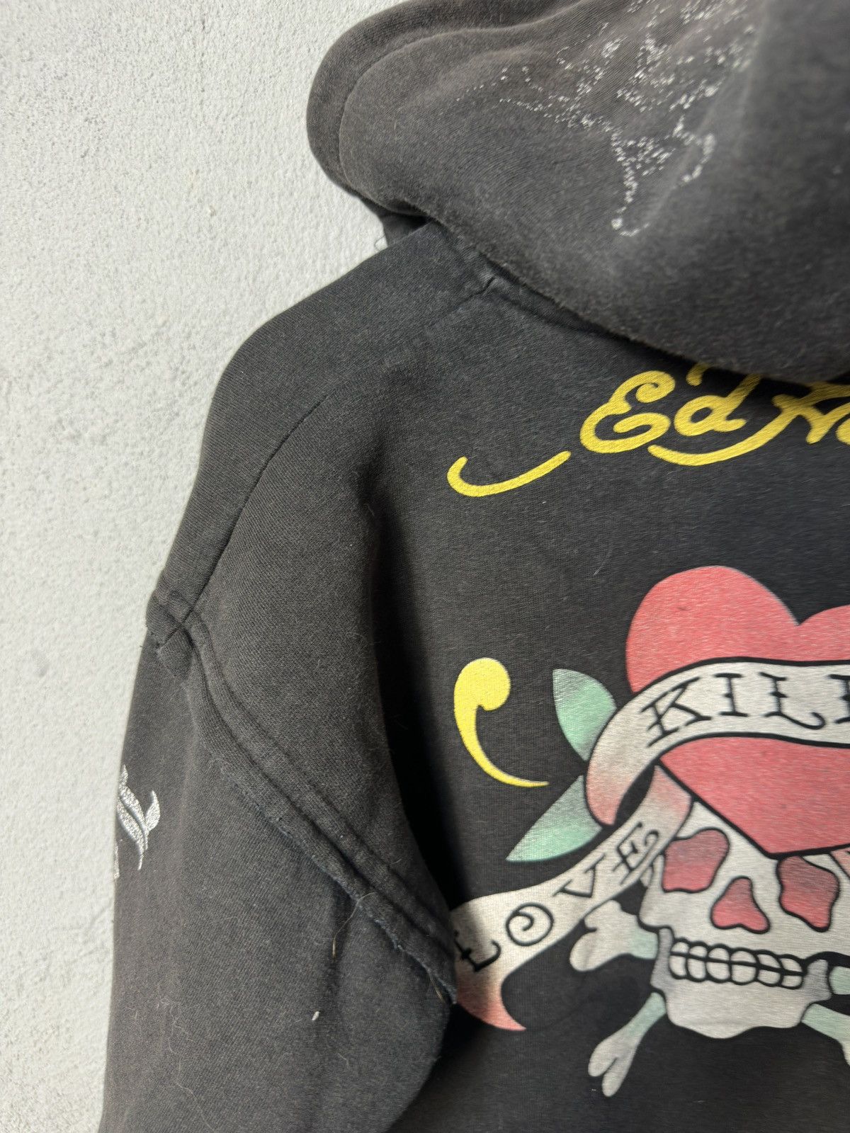 Christian Audigier × Ed Hardy × Vintage Ed Hardy Zip Up Hoodie Faded Size US XS / EU 42 / 0 - 4 Thumbnail