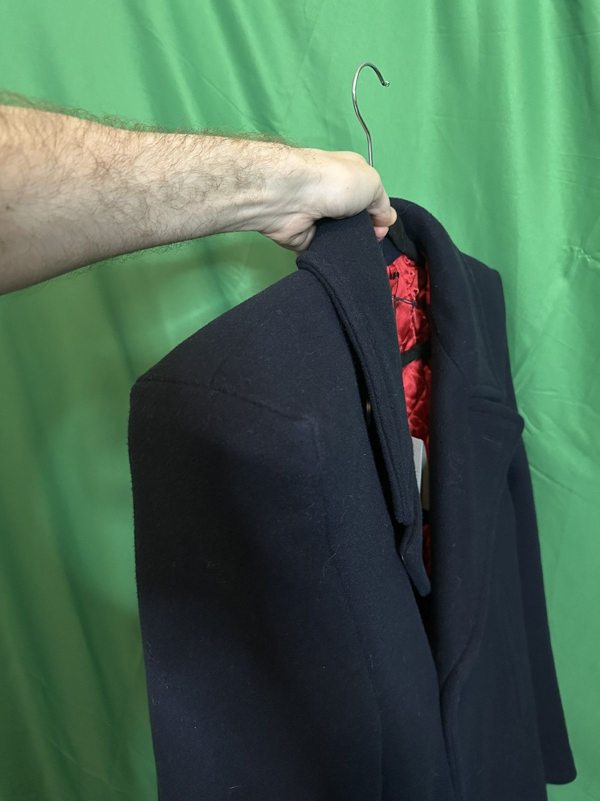 Balenciaga Padded shoulder cashmere + wool fleece 2019 peacoat NWT Size US S / EU 44-46 / 1 - 4 Thumbnail