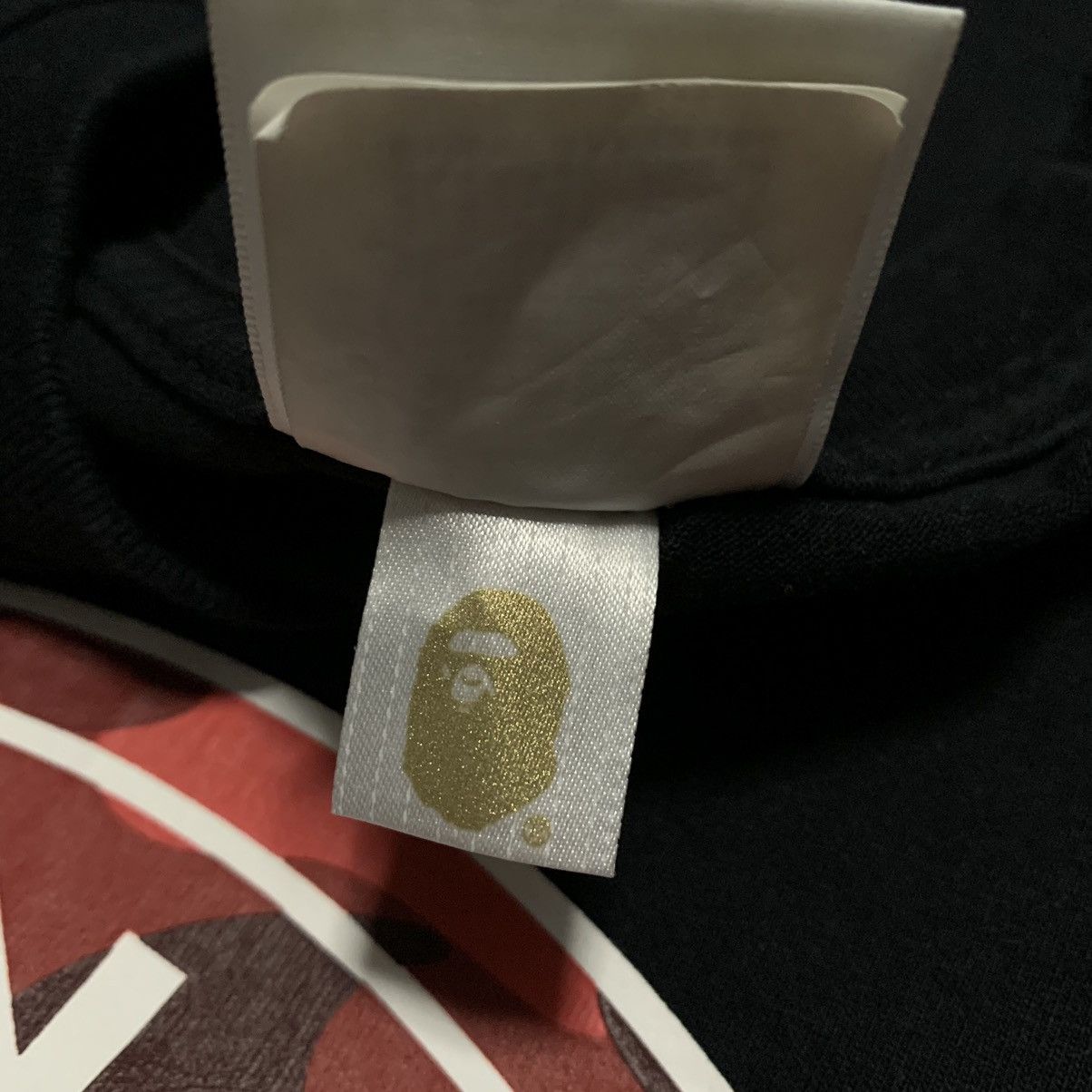 Bape Bape Large Busy Works Red Camo Black Tee A Bathing Ape Size US L / EU 52-54 / 3 - 6 Thumbnail