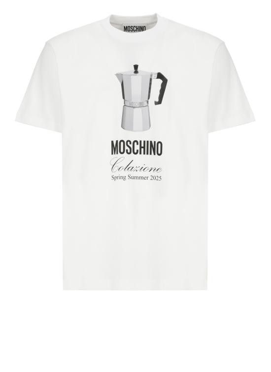 Moschino MOSCHINO Men T-Shirts 0706 02411001 White Size US L / EU 52-54 / 3 - 1 Thumbnail