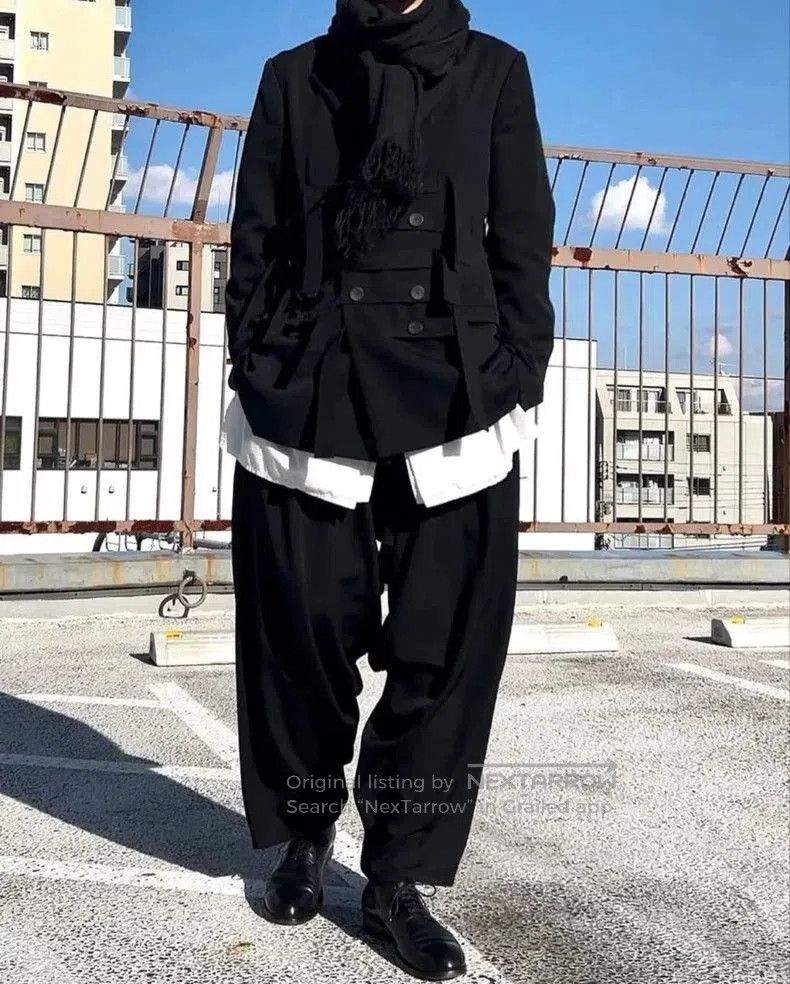 Yohji Yamamoto Wool Drop-Crotch Pants.