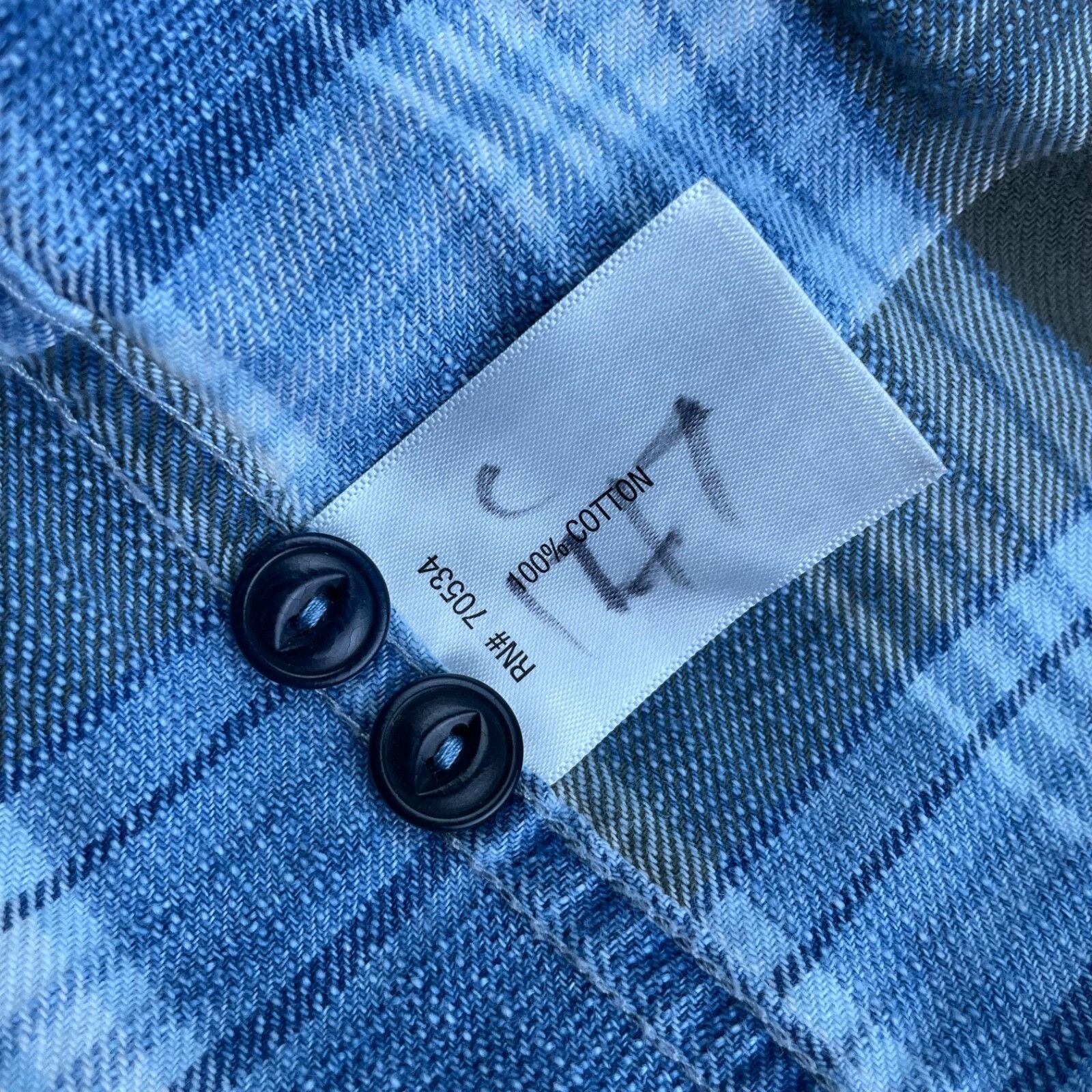 Orvis Orvis Men's 100% Cotton Active Fit L/S Work Shirt Indigo Blu Size US XL / EU 56 / 4 - 4 Thumbnail