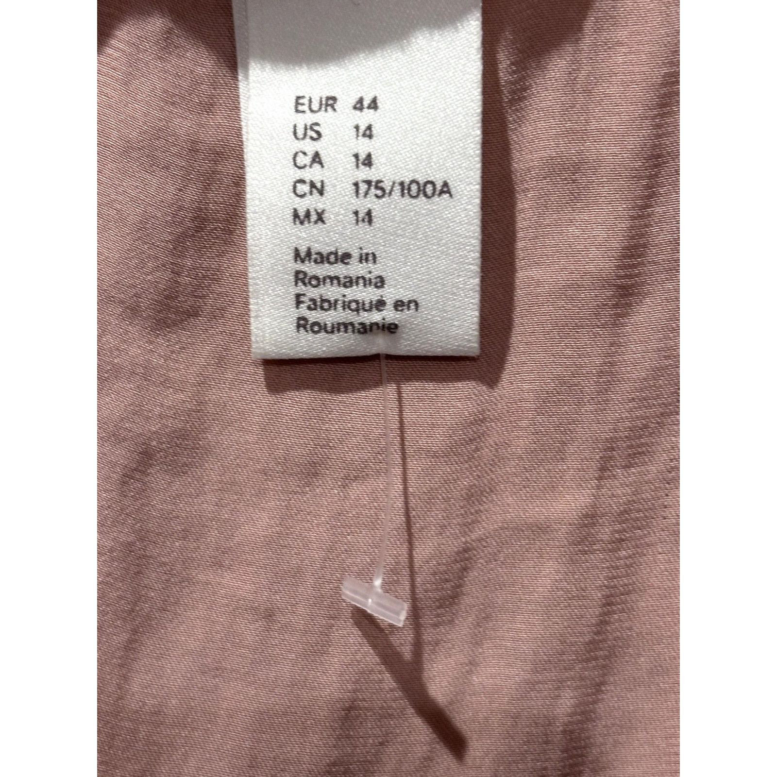 H&M H&M Women's Powder Pink V-Neck Crepe Dress Sz 14 Size XL / US 12-14 / IT 48-50 - 5 Thumbnail