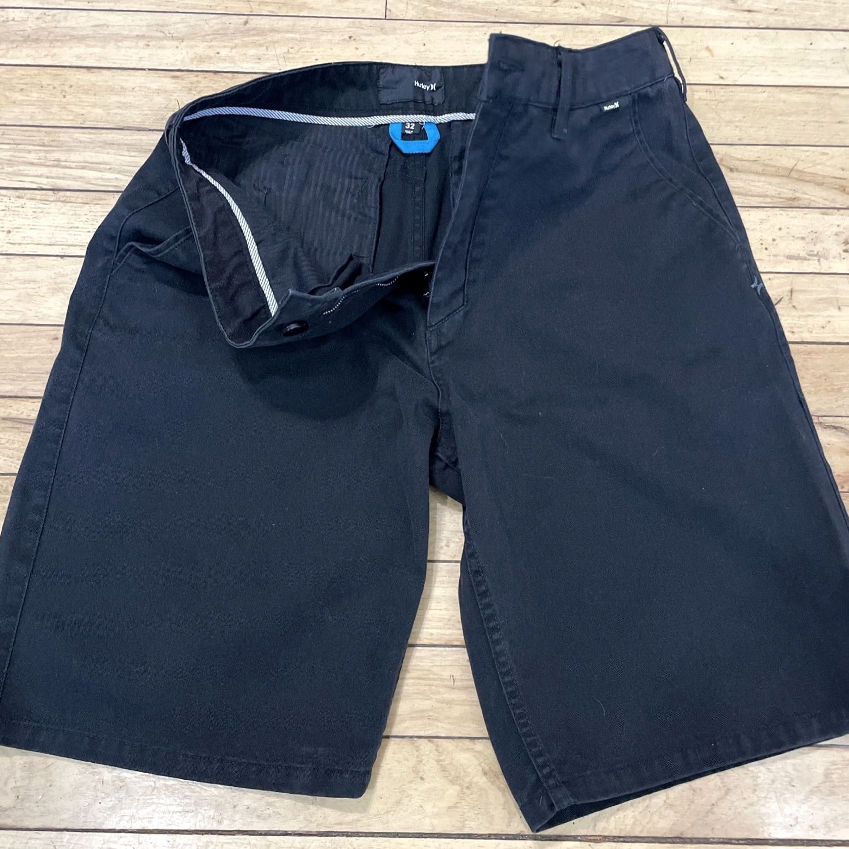 Hurley Hurley Shorts Men 32 Black Sun Bleached Thick Canvas Preppy Skate Surf Chino 32 Size US 32 / EU 48 - 3 Thumbnail