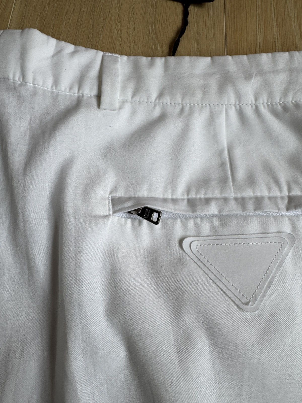 Prada Prada White Cotton Poplin Shorts size 54 Size US 38 / EU 54 - 4 Thumbnail