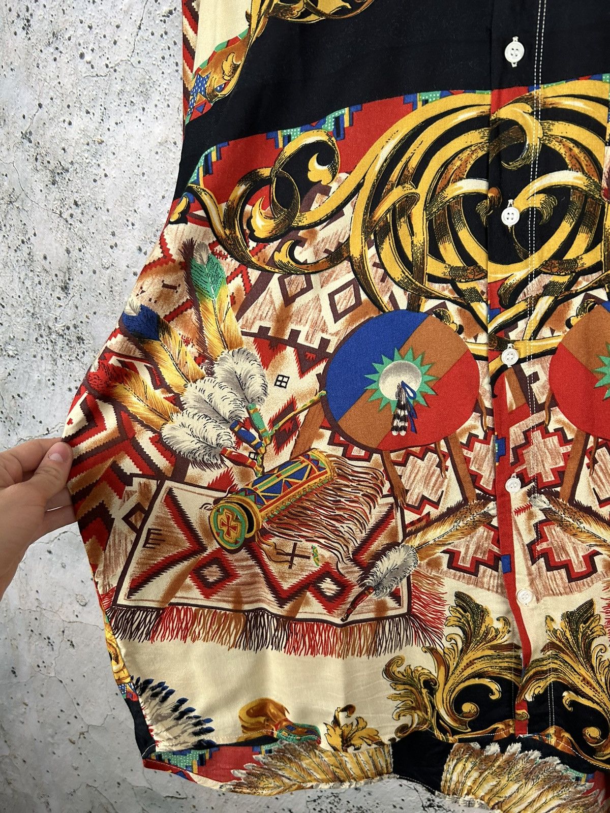 Other Vintage Indian Shirt 90s Crazy Hawaiian Streetwear Skate Size US XXL / EU 58 / 5 - 5 Thumbnail