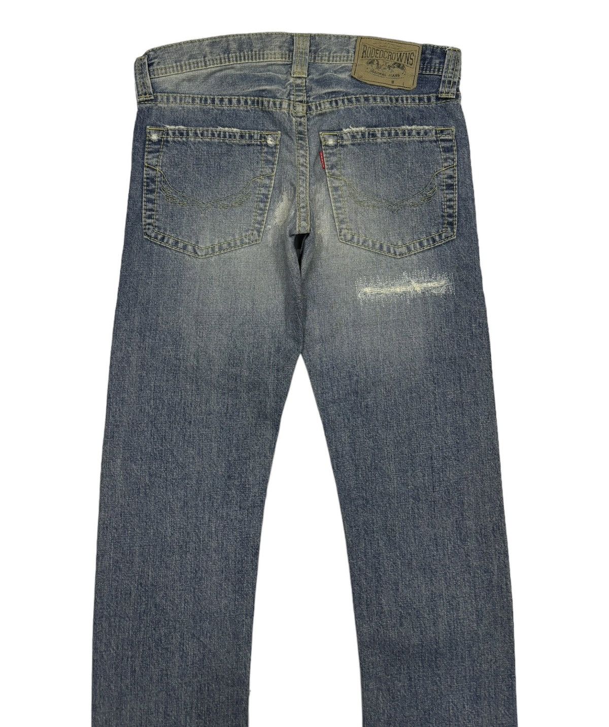 If Six Was Nine Vintage Flare Jeans Japan Rodeo Crown Distressed Denim Size 31" - 7 Thumbnail