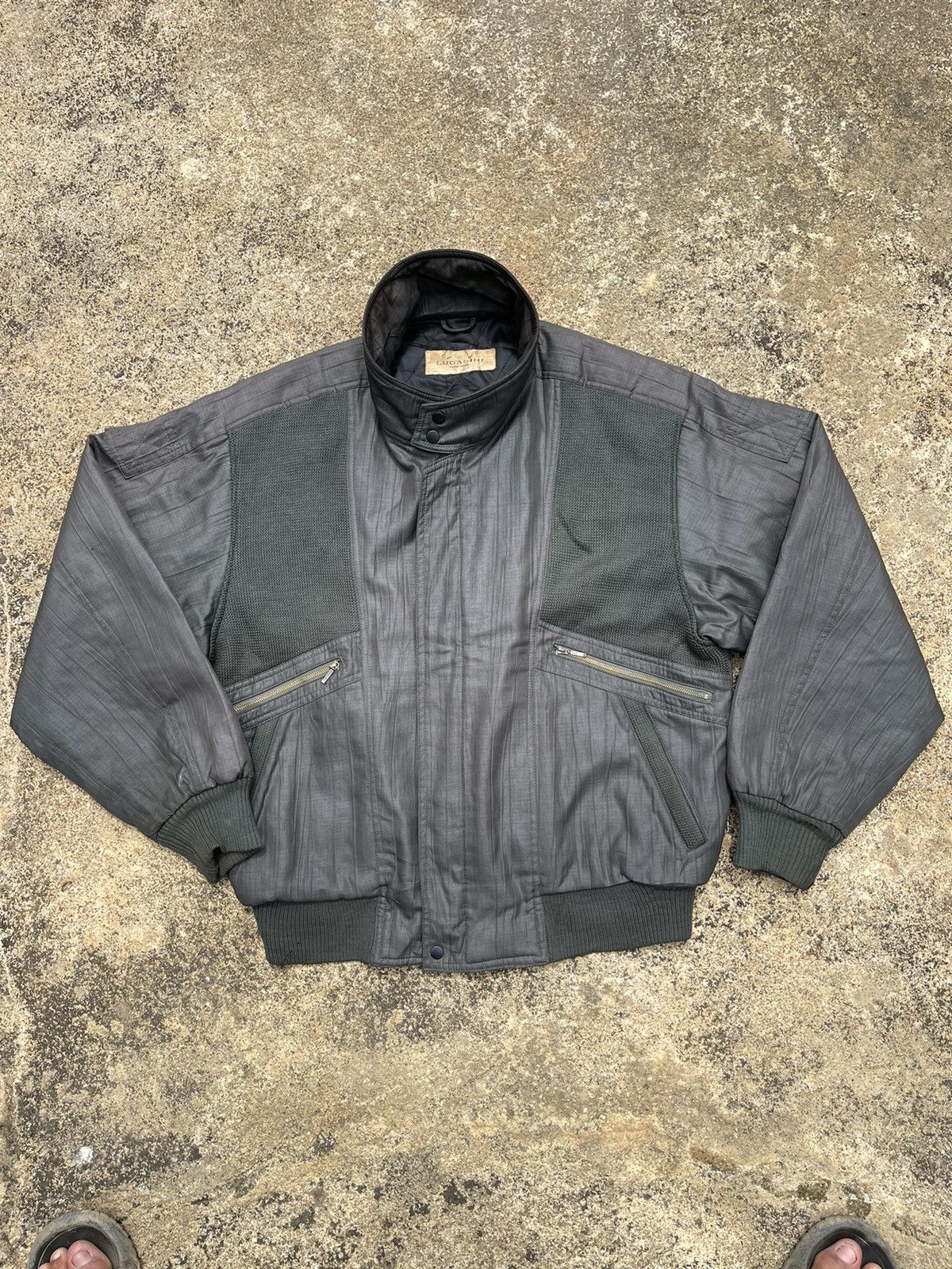Japanese Brand Vintage Lucasini Dark Green Bomber Jacket M Size US M / EU 48-50 / 2 - 1 Thumbnail