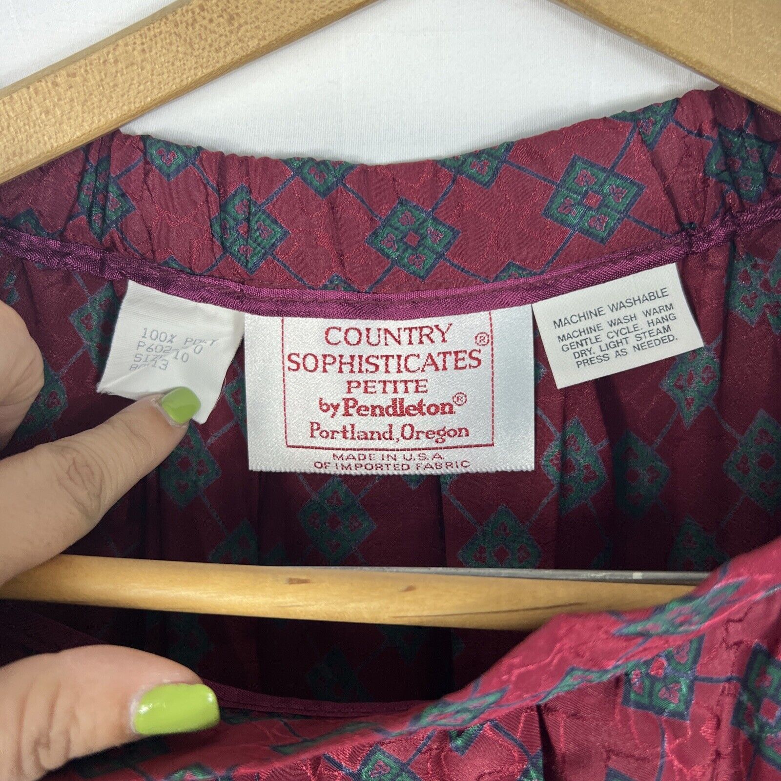 Pendleton Country Sophisticates Petite Pendleton Skirt Sz 10 Red VTG Size 32" / US 10 / IT 46 - 4 Thumbnail